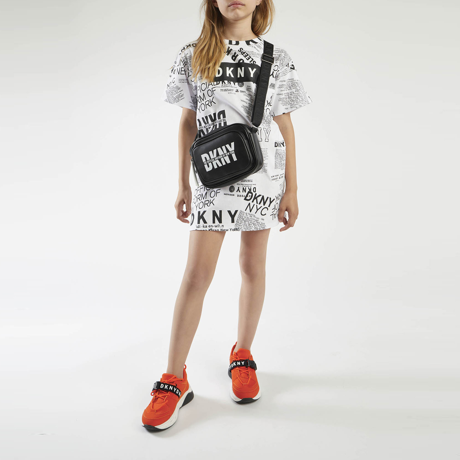 Short-sleeved printed dress DKNY for GIRL