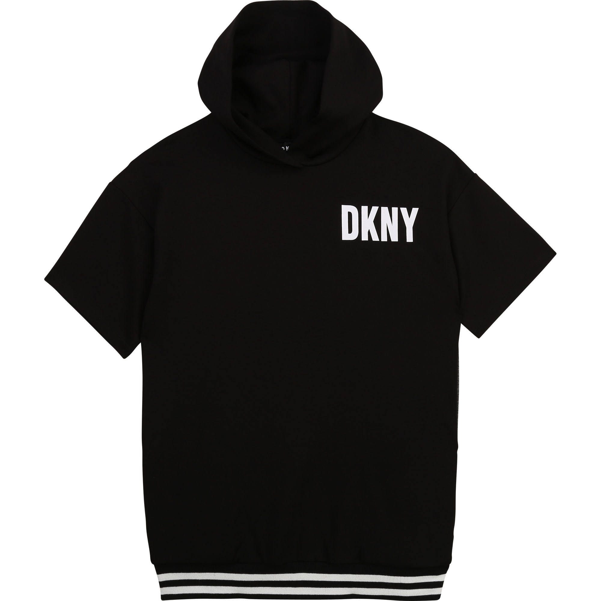 Robe à capuche avec denim DKNY pour FILLE
