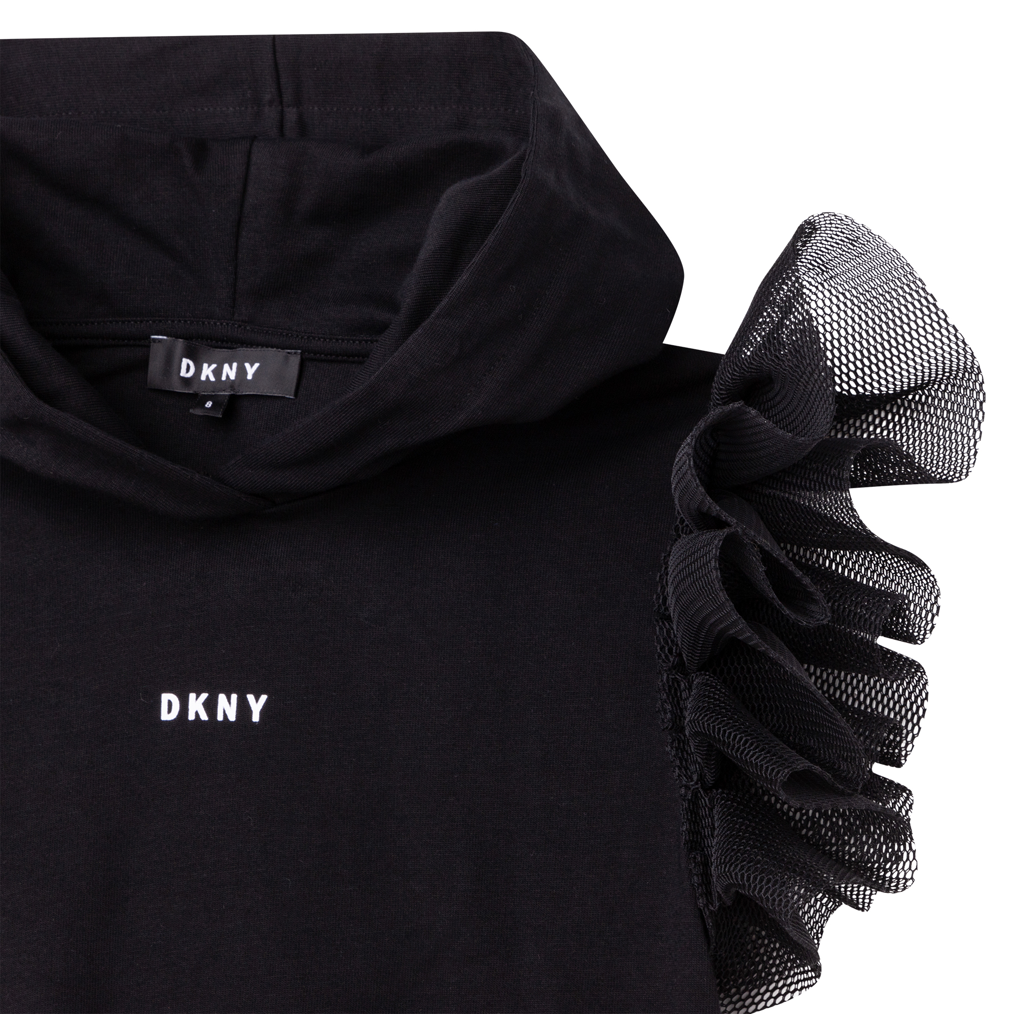 Robe coton à capuche DKNY pour FILLE
