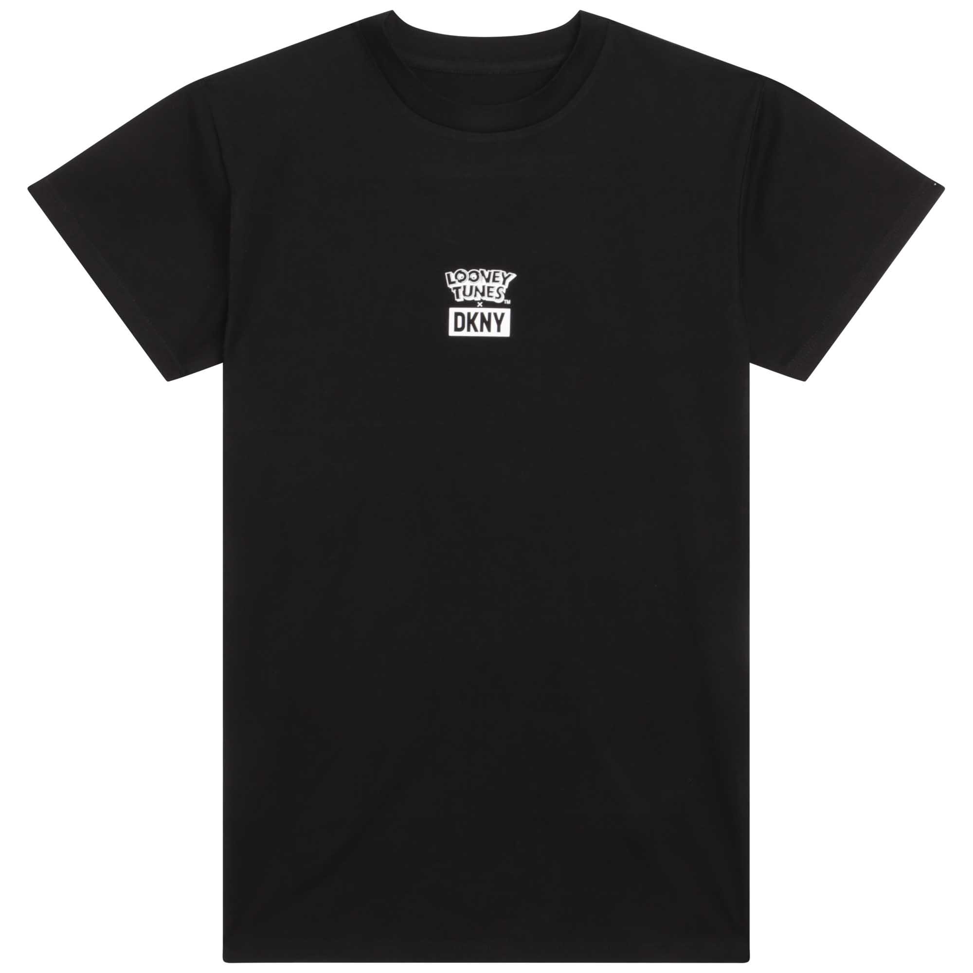 Robe T-shirt en coton imprimé DKNY pour FILLE
