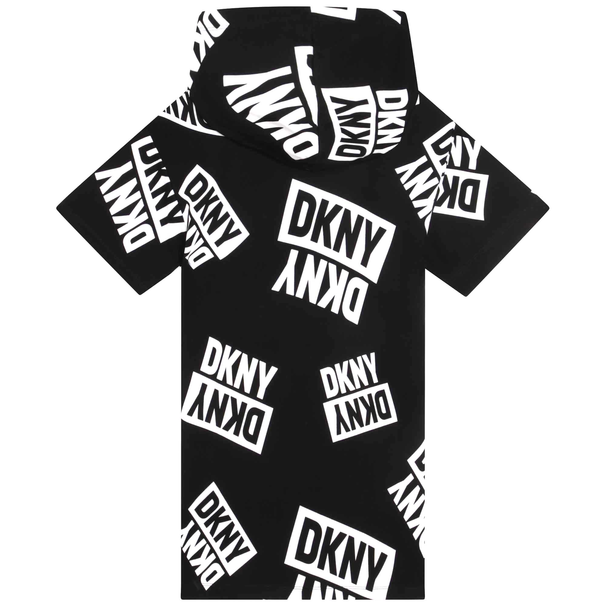Robe manches courtes à capuche DKNY pour FILLE