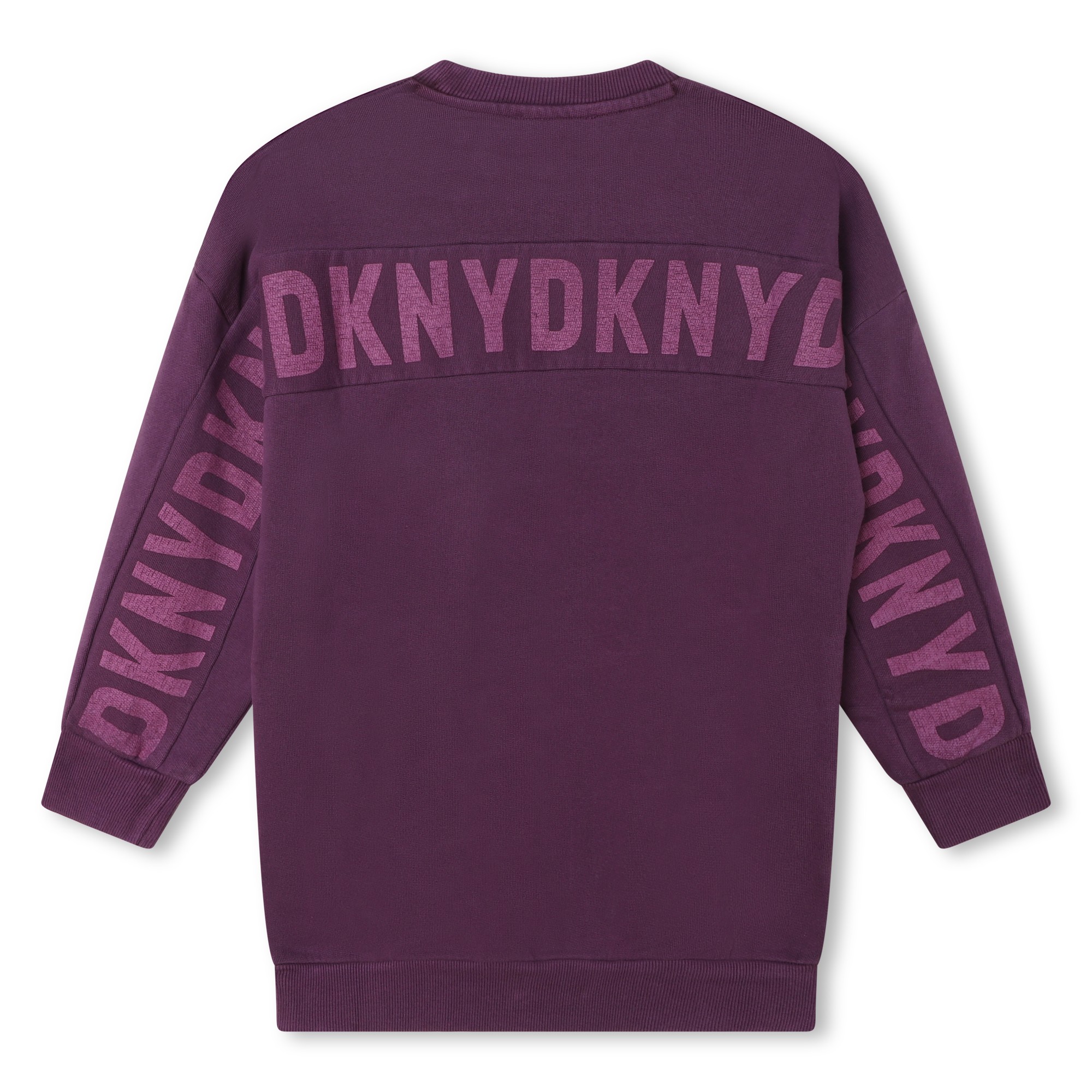 Abito dritto cotone con logo DKNY Per BAMBINA