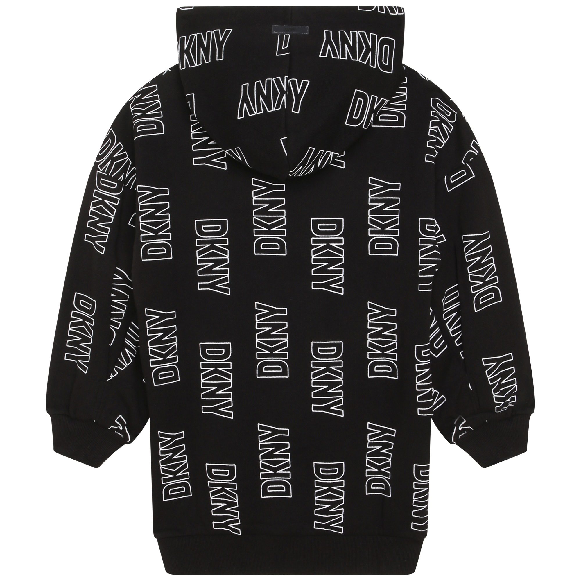 Robe sweat-shirt en coton DKNY pour FILLE