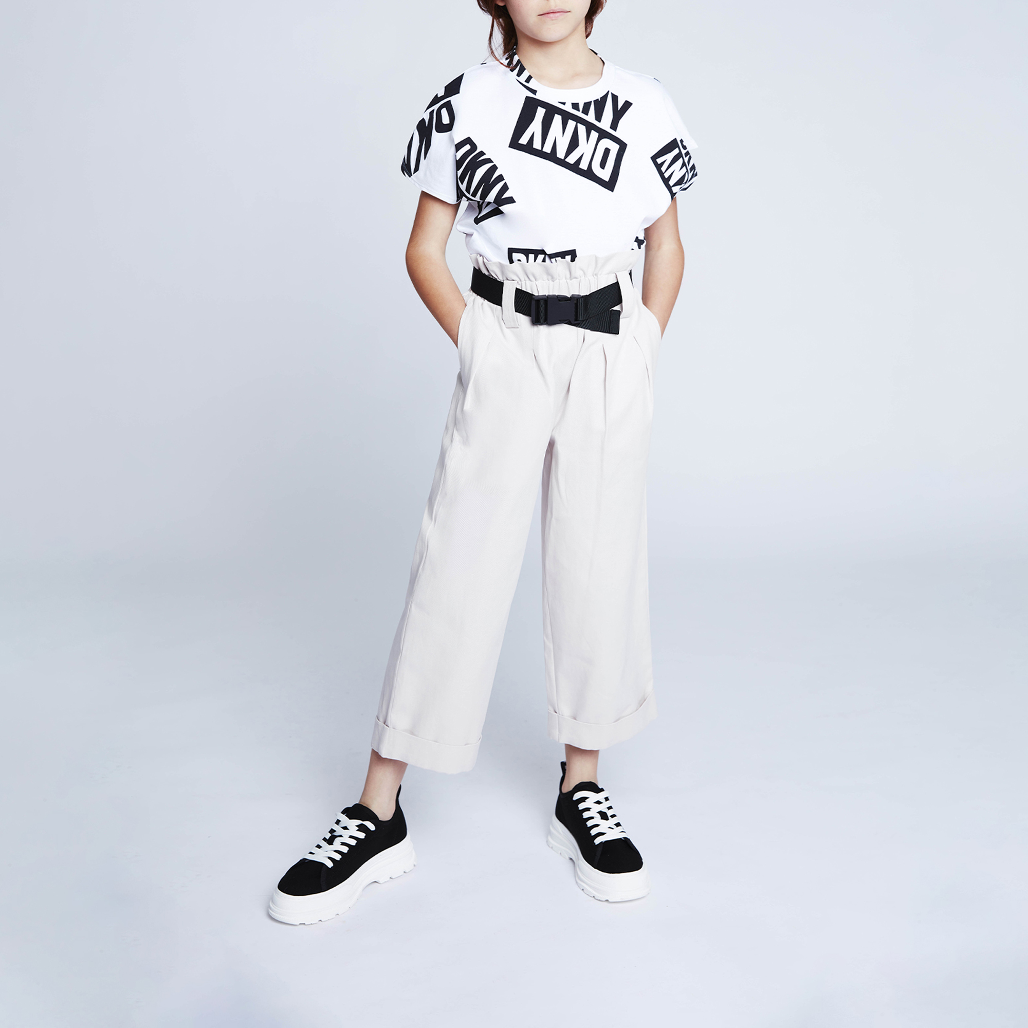 Wide-leg belted trousers DKNY for GIRL
