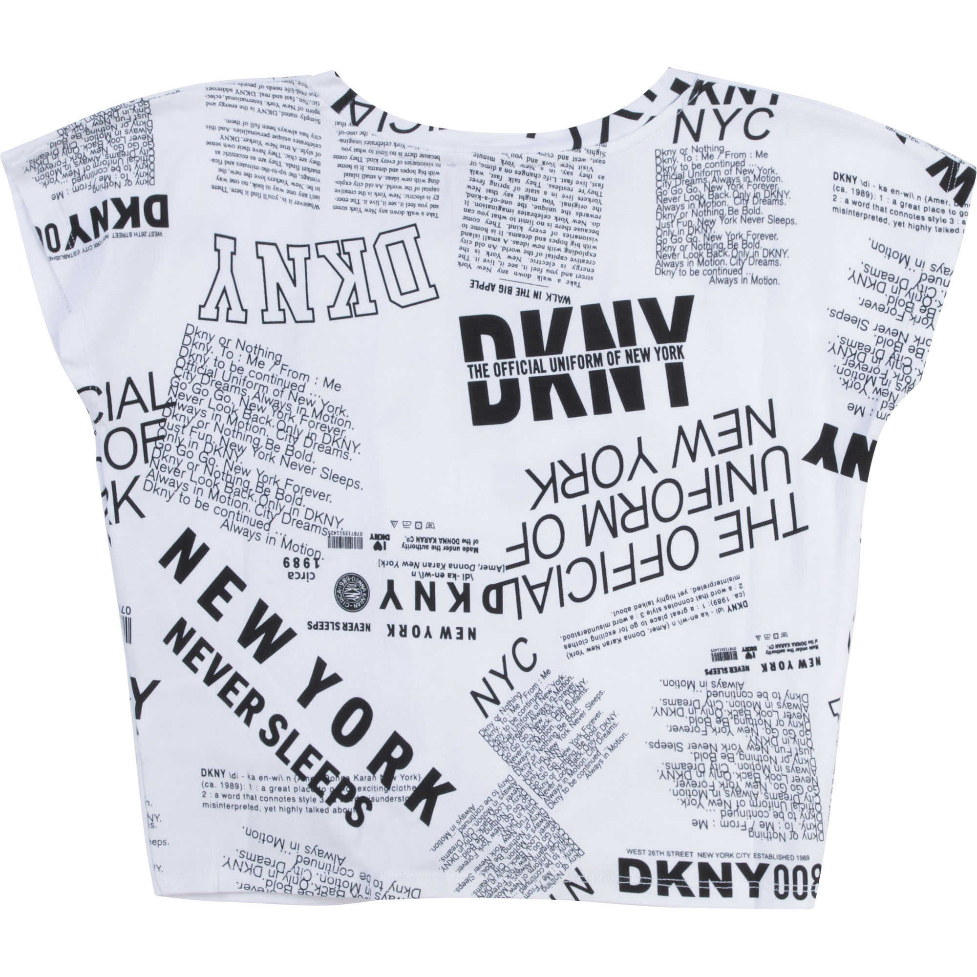 T-shirt cotone elasticizzato DKNY Per BAMBINA