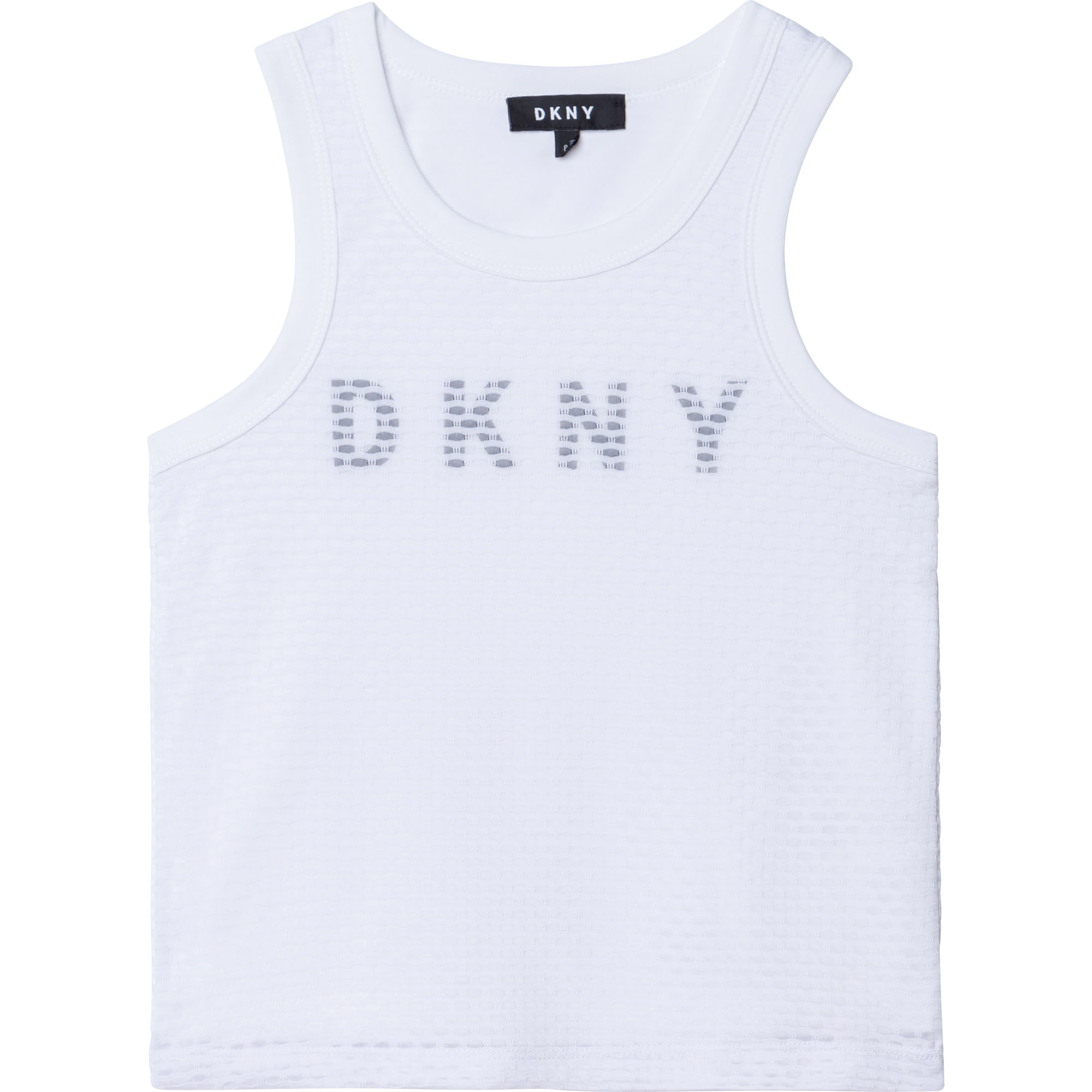 Canotta in mesh con logo DKNY Per BAMBINA