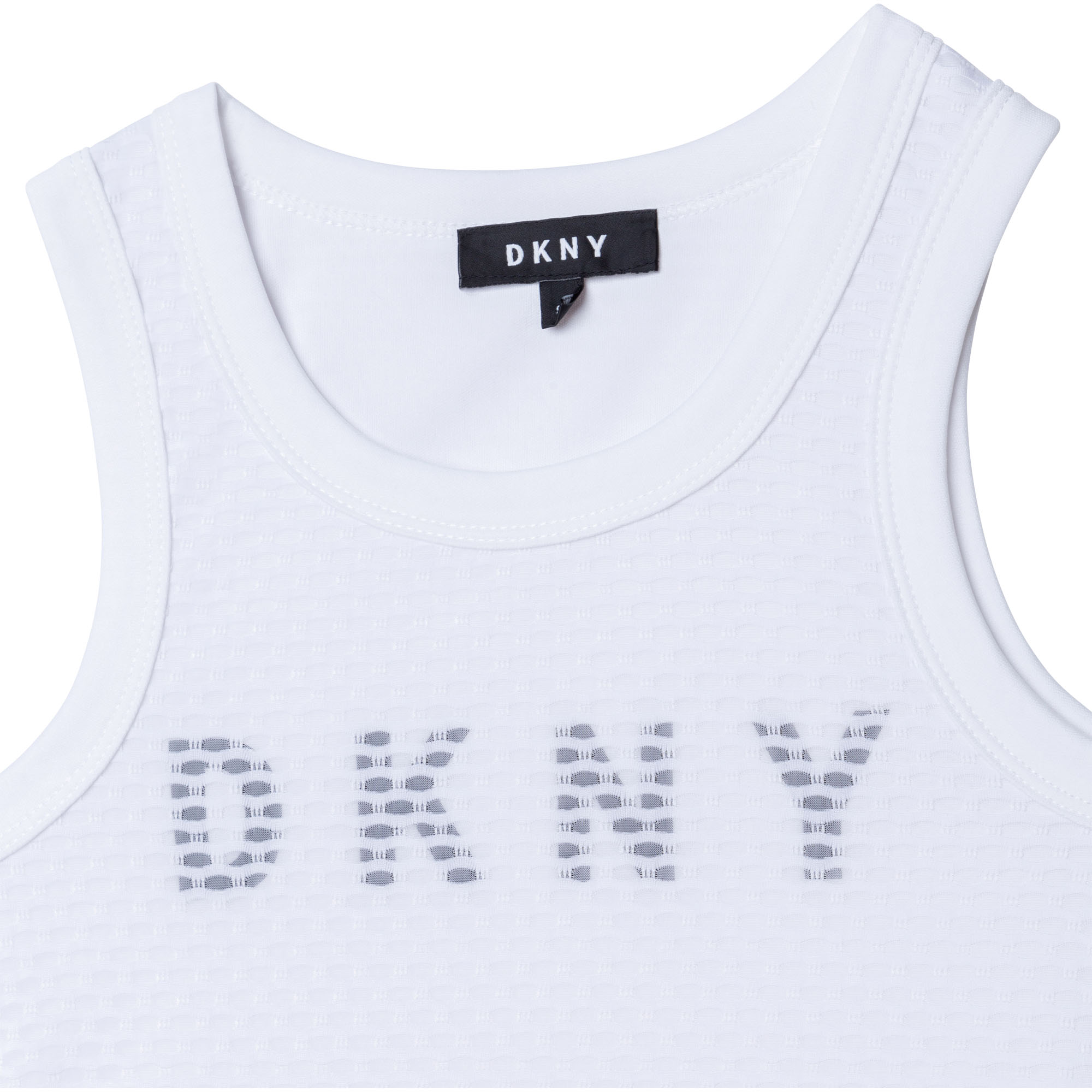 Canotta in mesh con logo DKNY Per BAMBINA