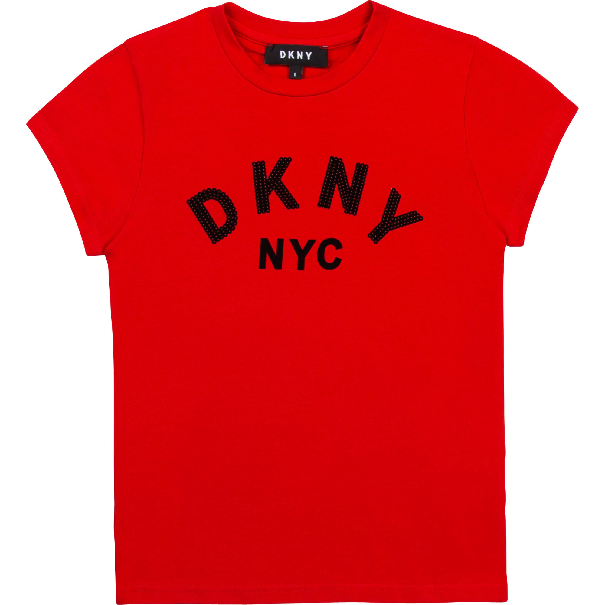 DKNY T-shirt en coton biologique FILLE 4A Rouge