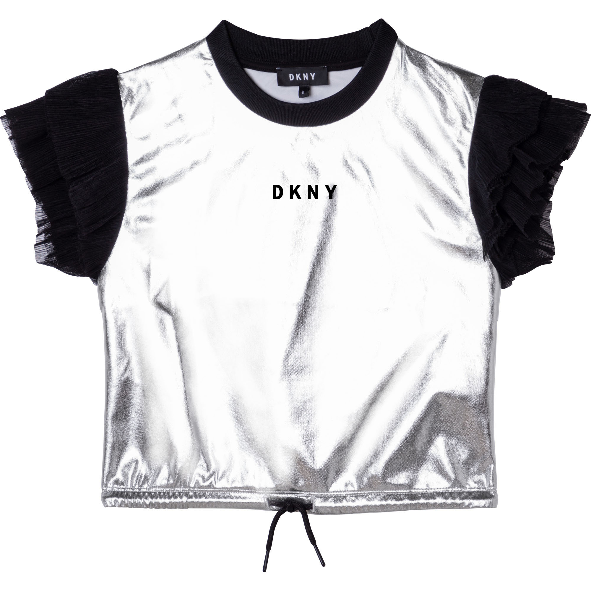 Camiseta de punto plateado DKNY para NIÑA