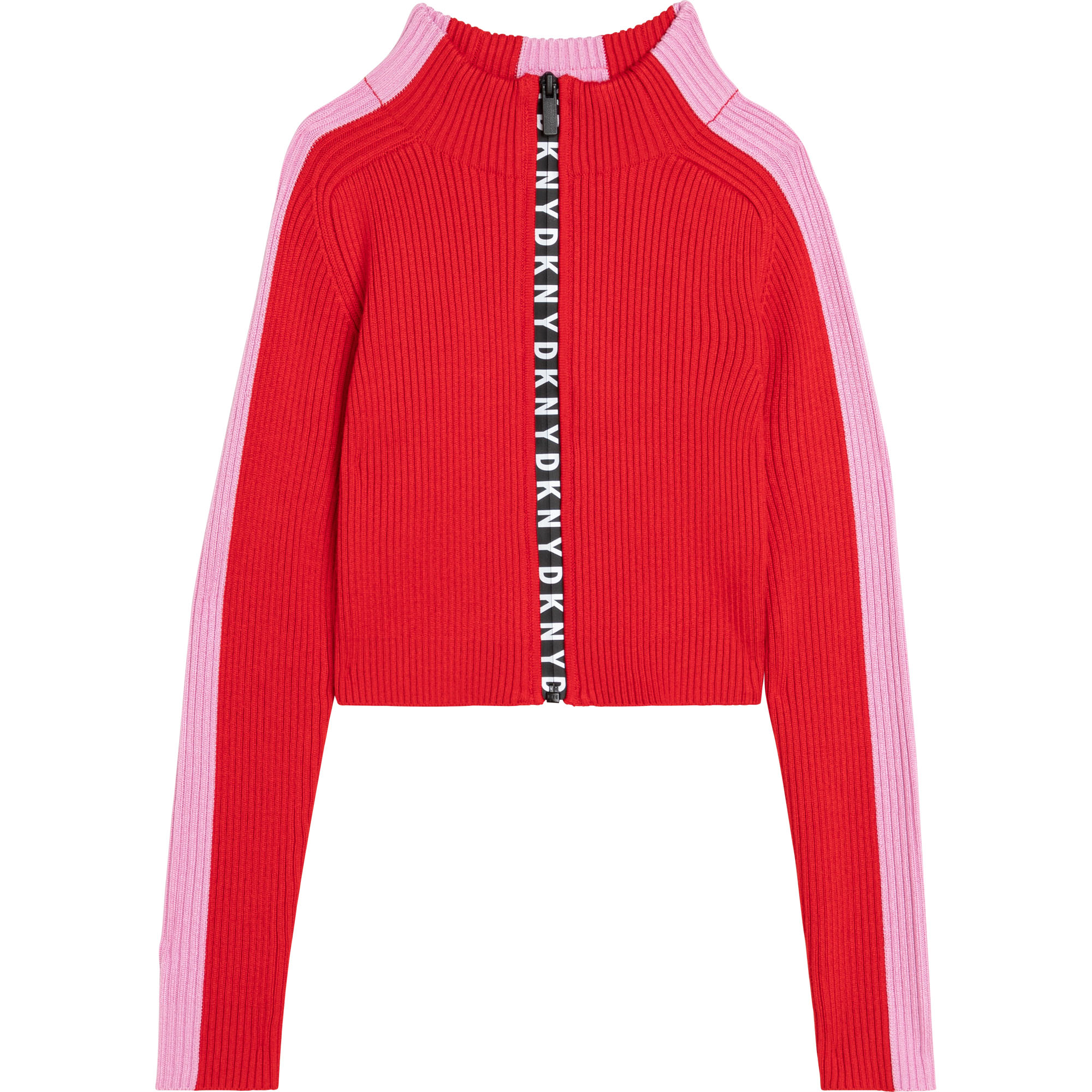 Cardigan zippé en tricot DKNY pour FILLE