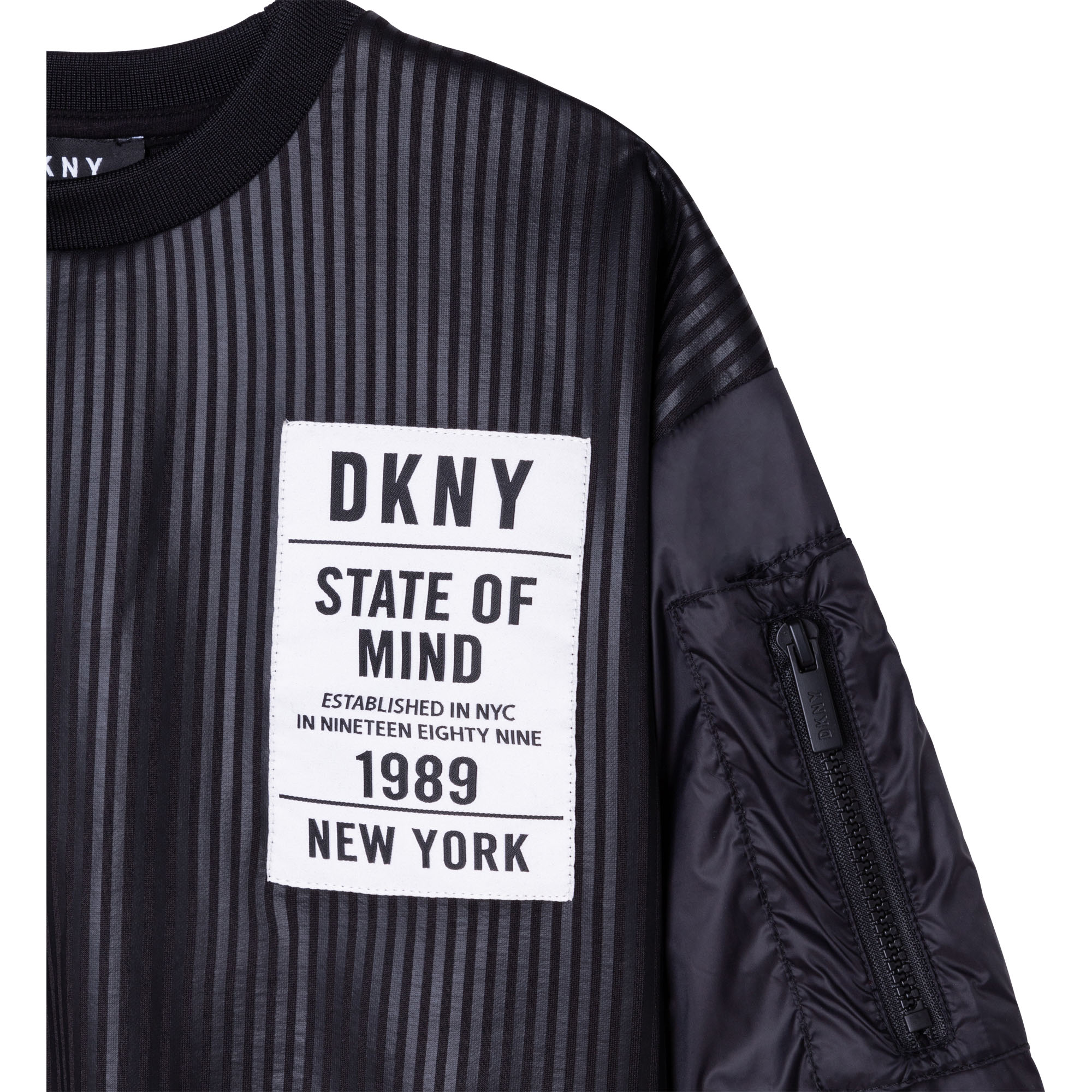 Sweat léger à rayures DKNY pour FILLE