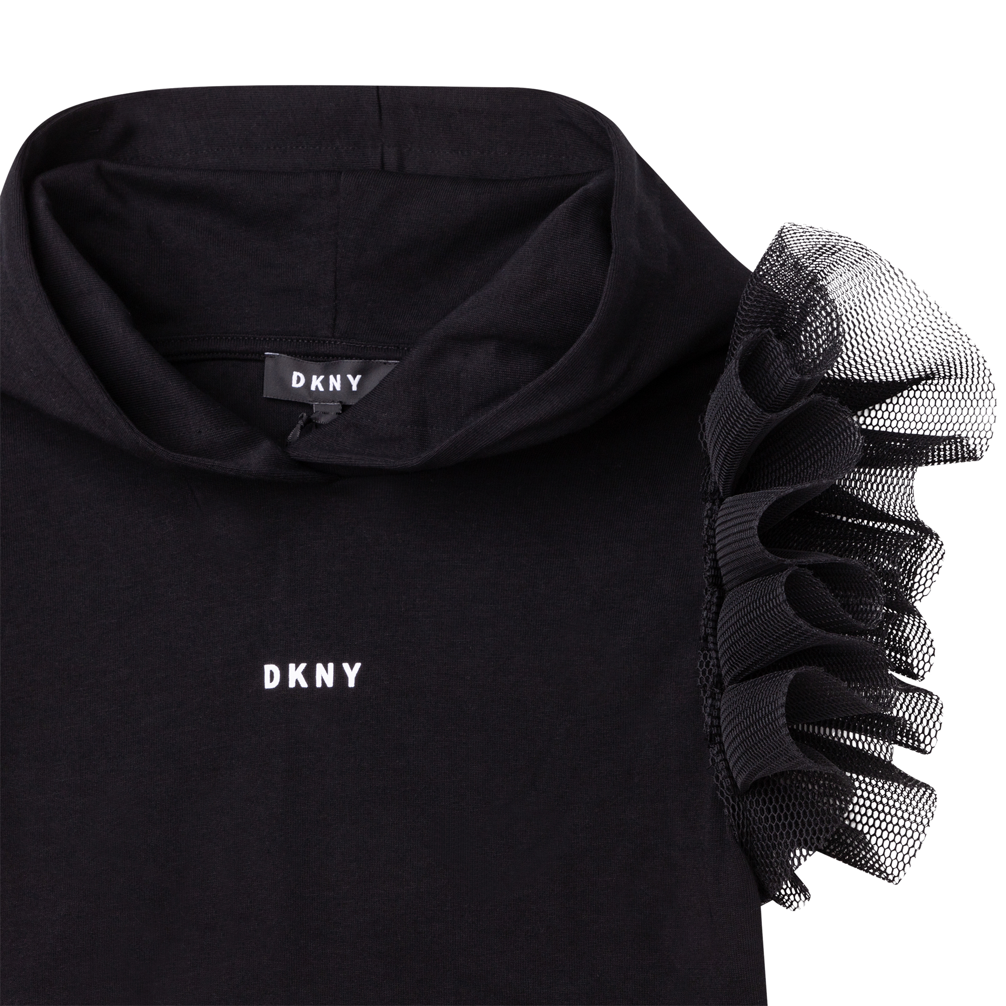 Hooded cotton jersey T-shirt DKNY for GIRL