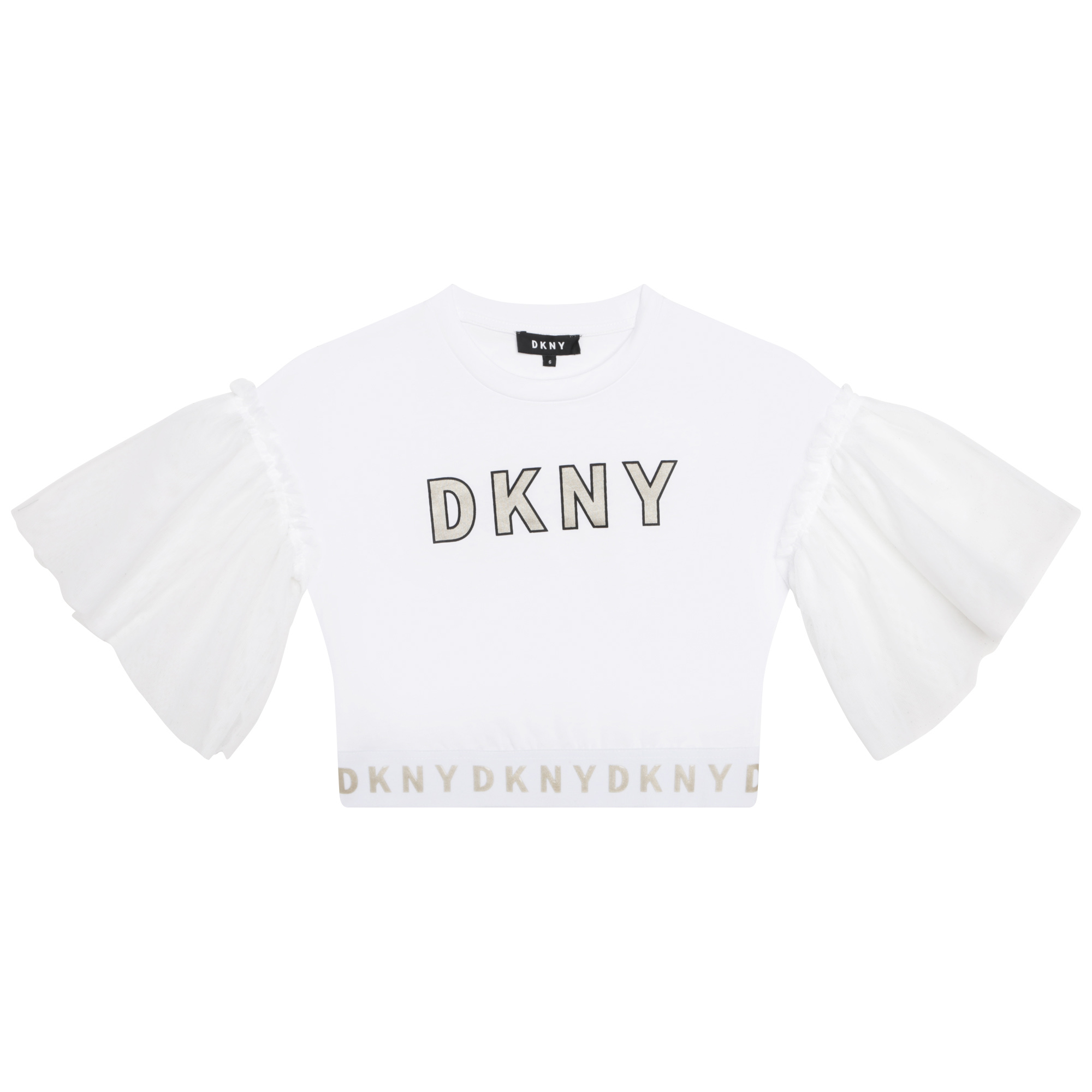 DKNY T-shirt en jersey de coton FILLE 2A Blanc