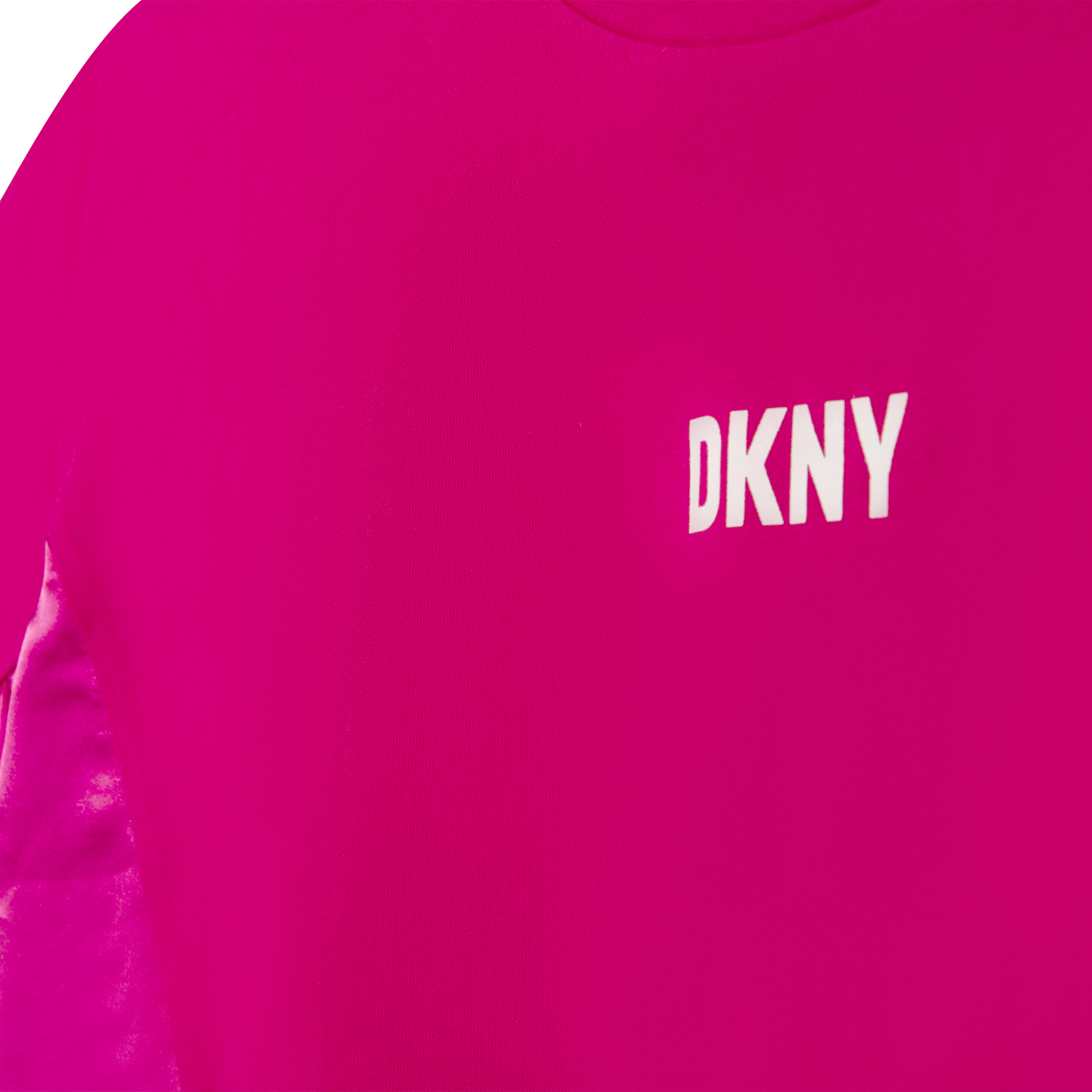 Loose-fit satin-back T-shirt DKNY for GIRL