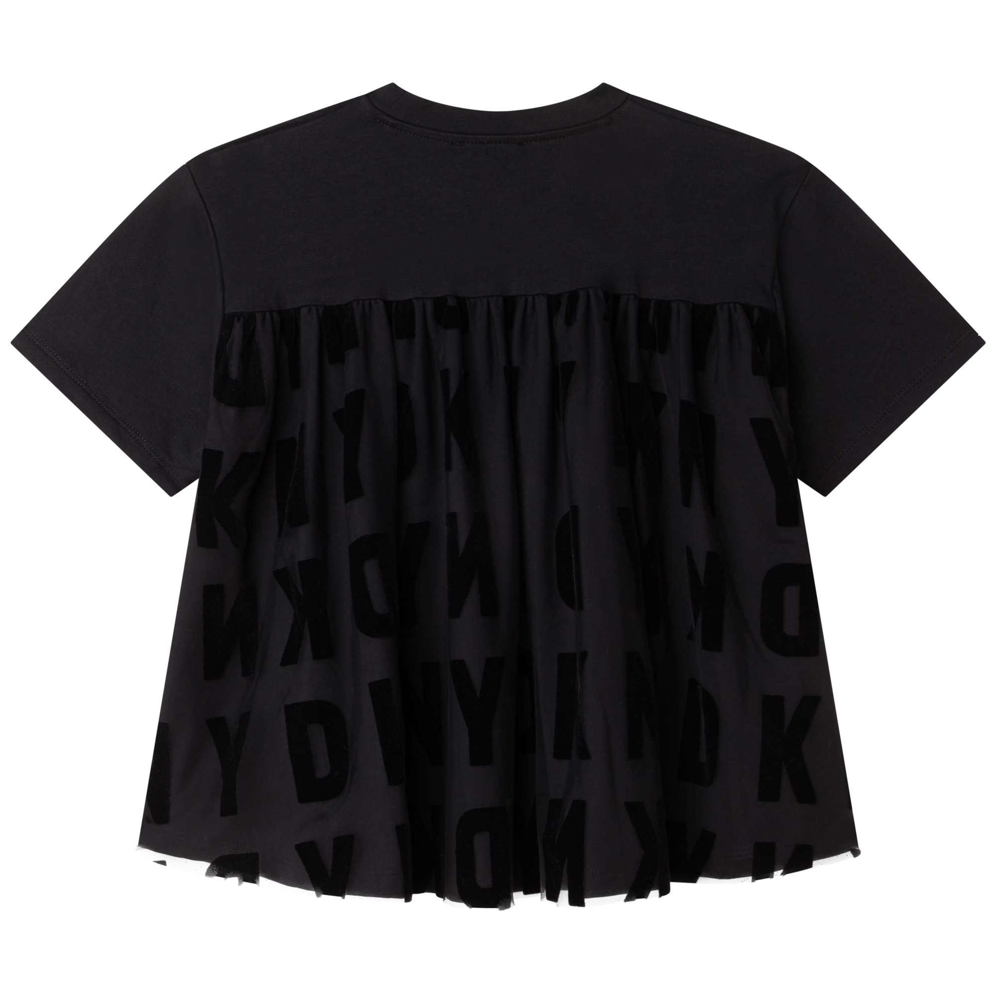 Plain bi-material T-shirt DKNY for GIRL