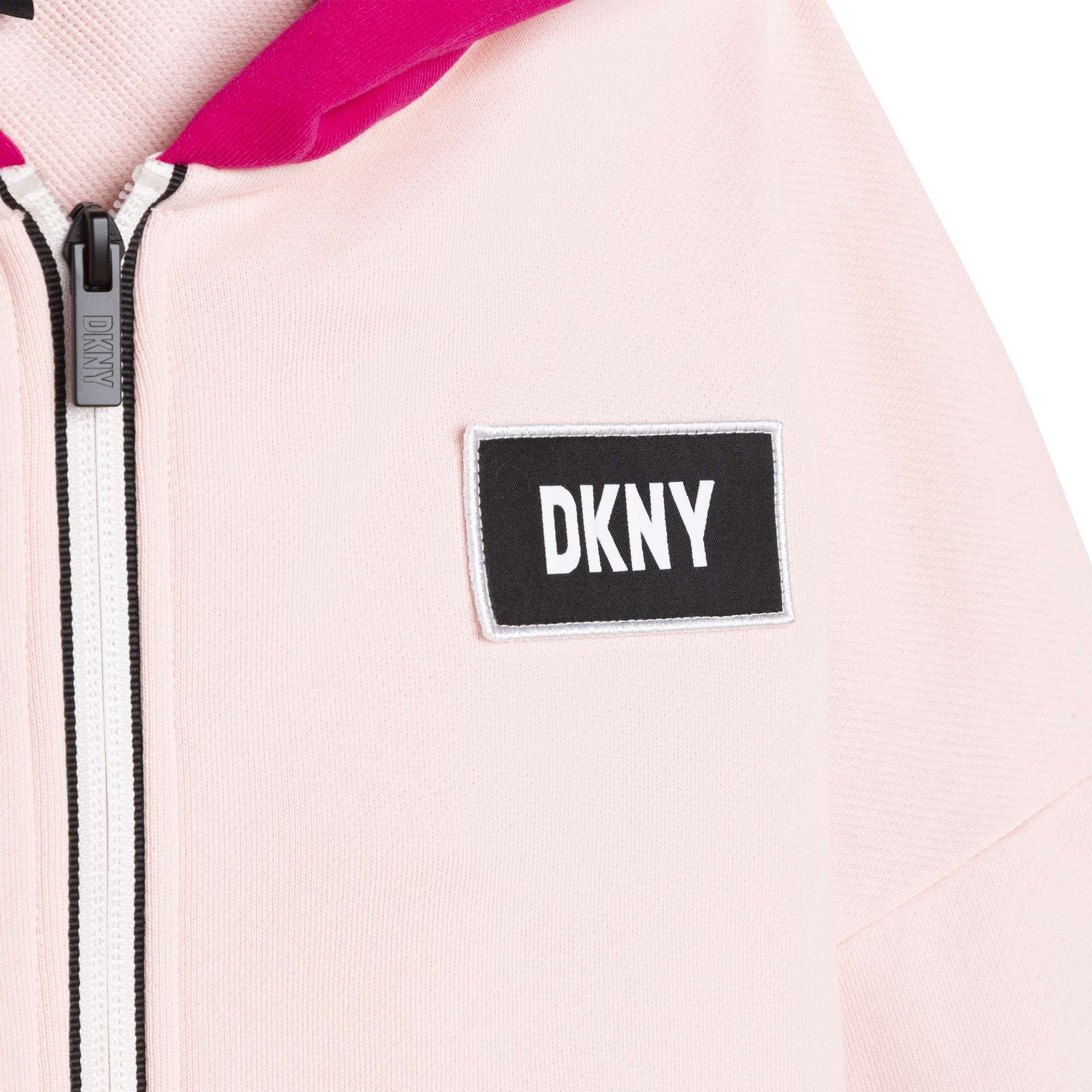 Cardigan molletonné à capuche DKNY pour FILLE