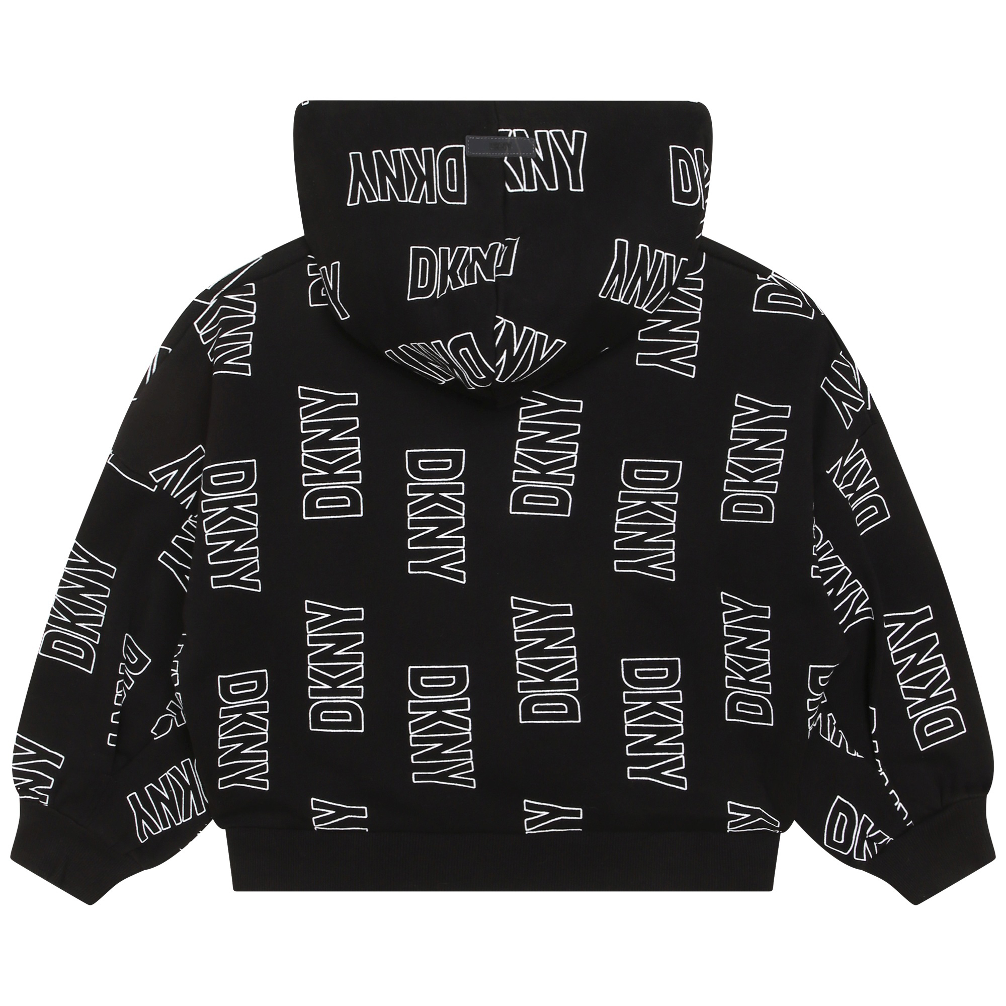Sweat-shirt à capuche en coton DKNY pour FILLE