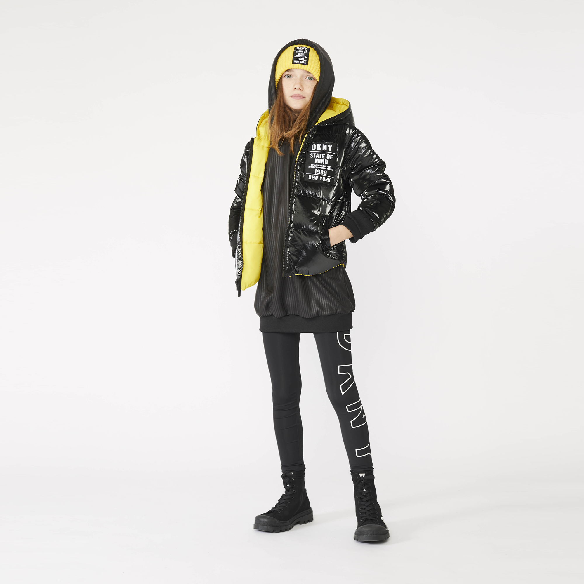 Hooded reversible parka DKNY for GIRL
