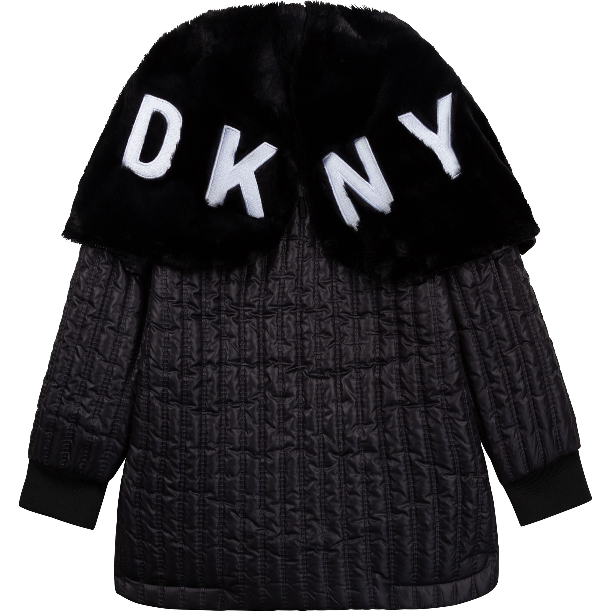 Lange parka met capuchon DKNY Voor