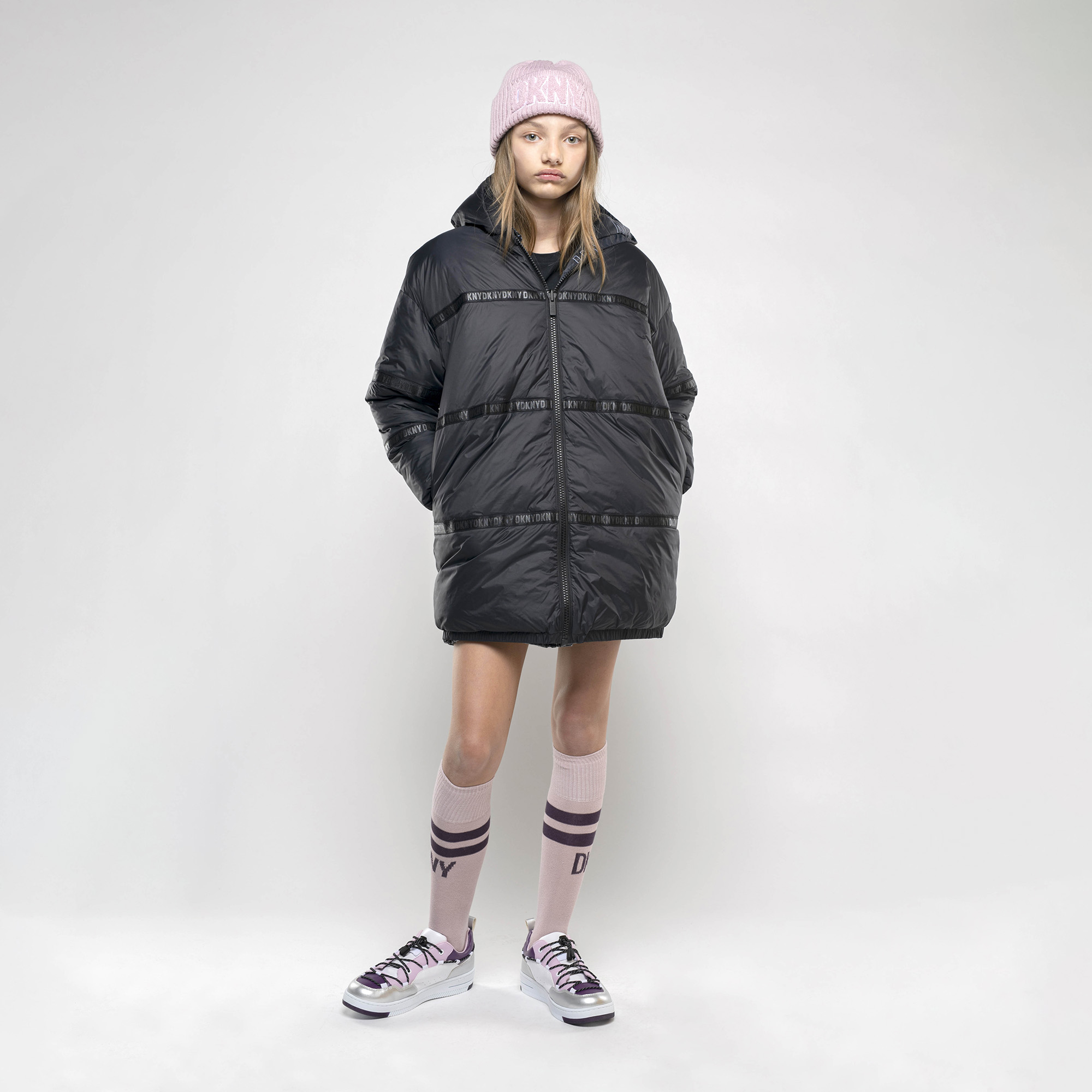 Reversible waterproof parka DKNY for GIRL