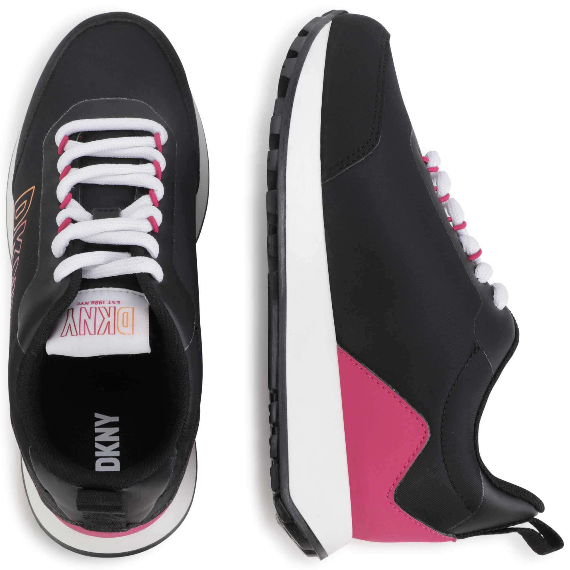 Two-material lace-up trainers DKNY for GIRL
