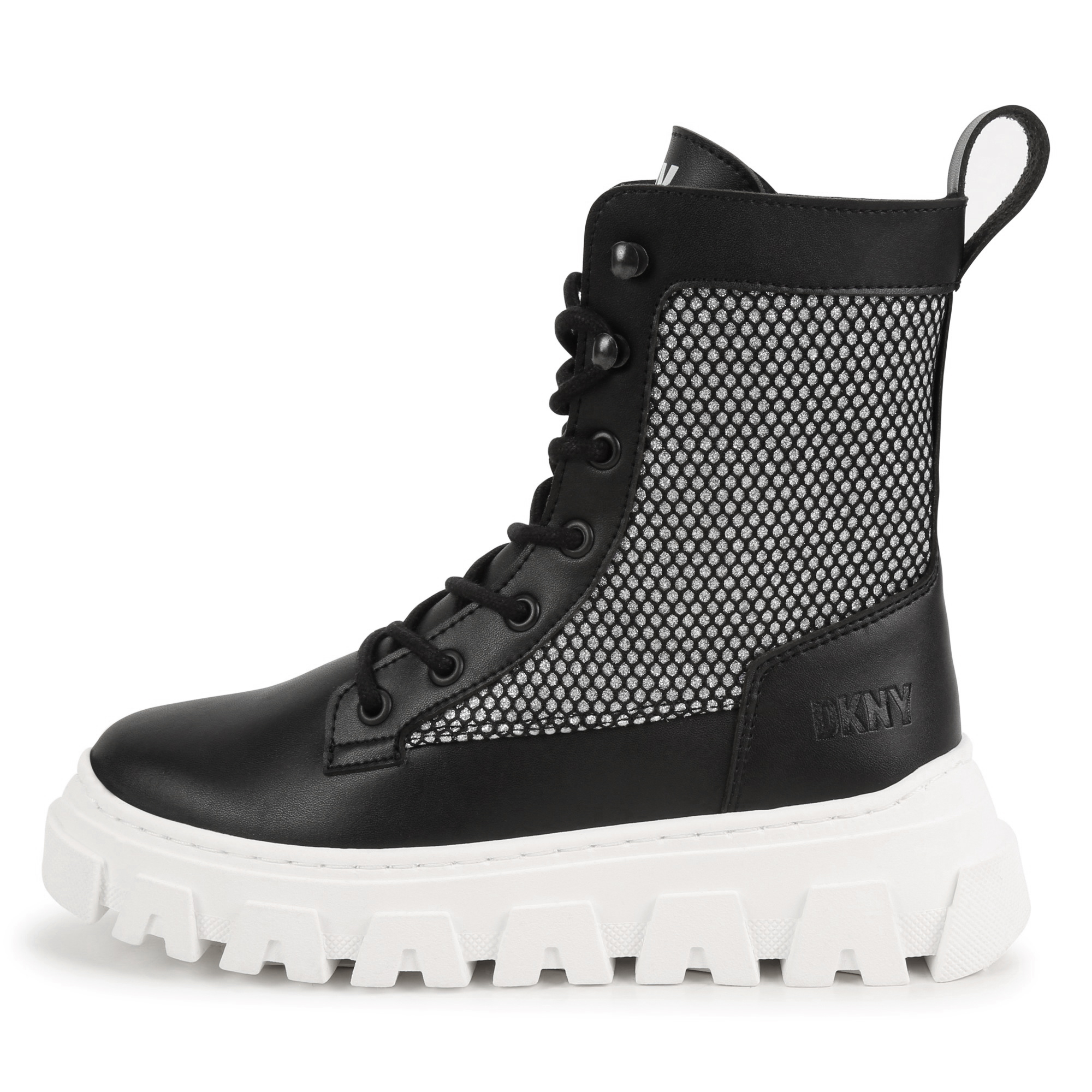Leather lace-up ankle boots DKNY for GIRL