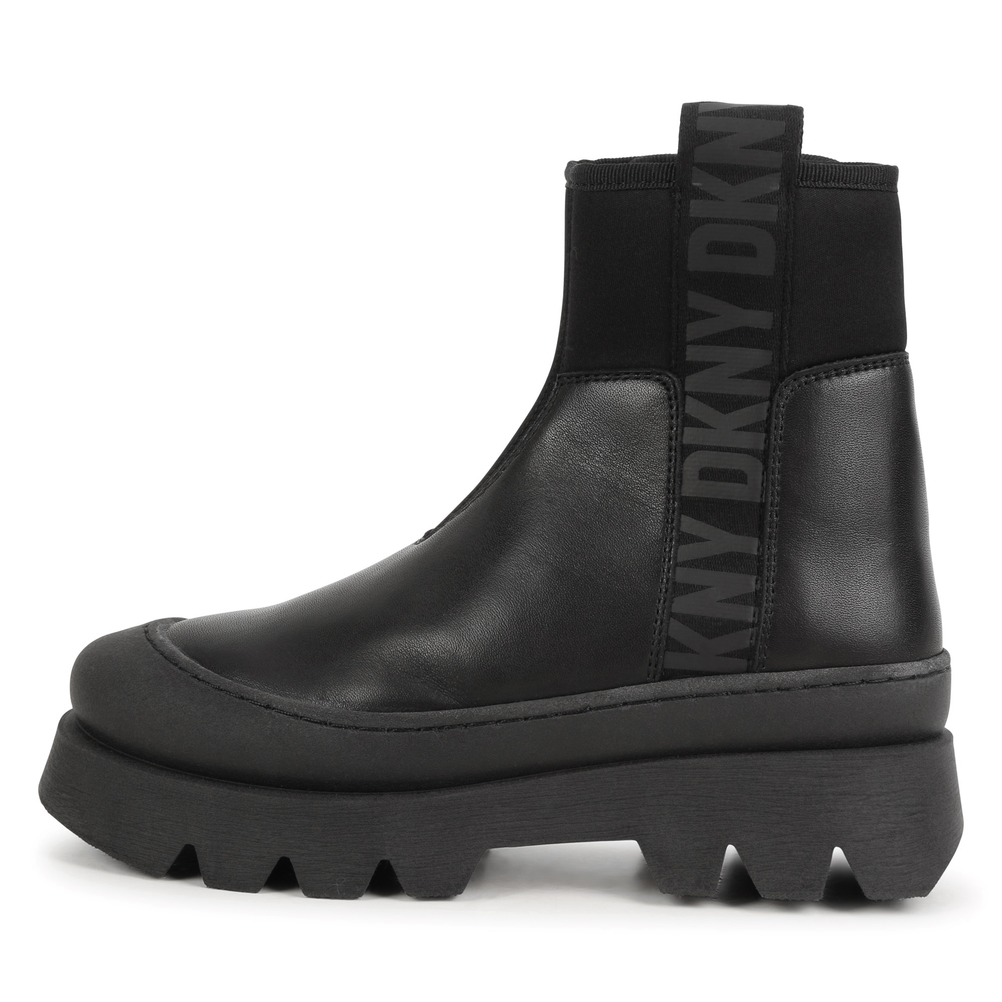 Hook-and-loop leather boots DKNY for GIRL