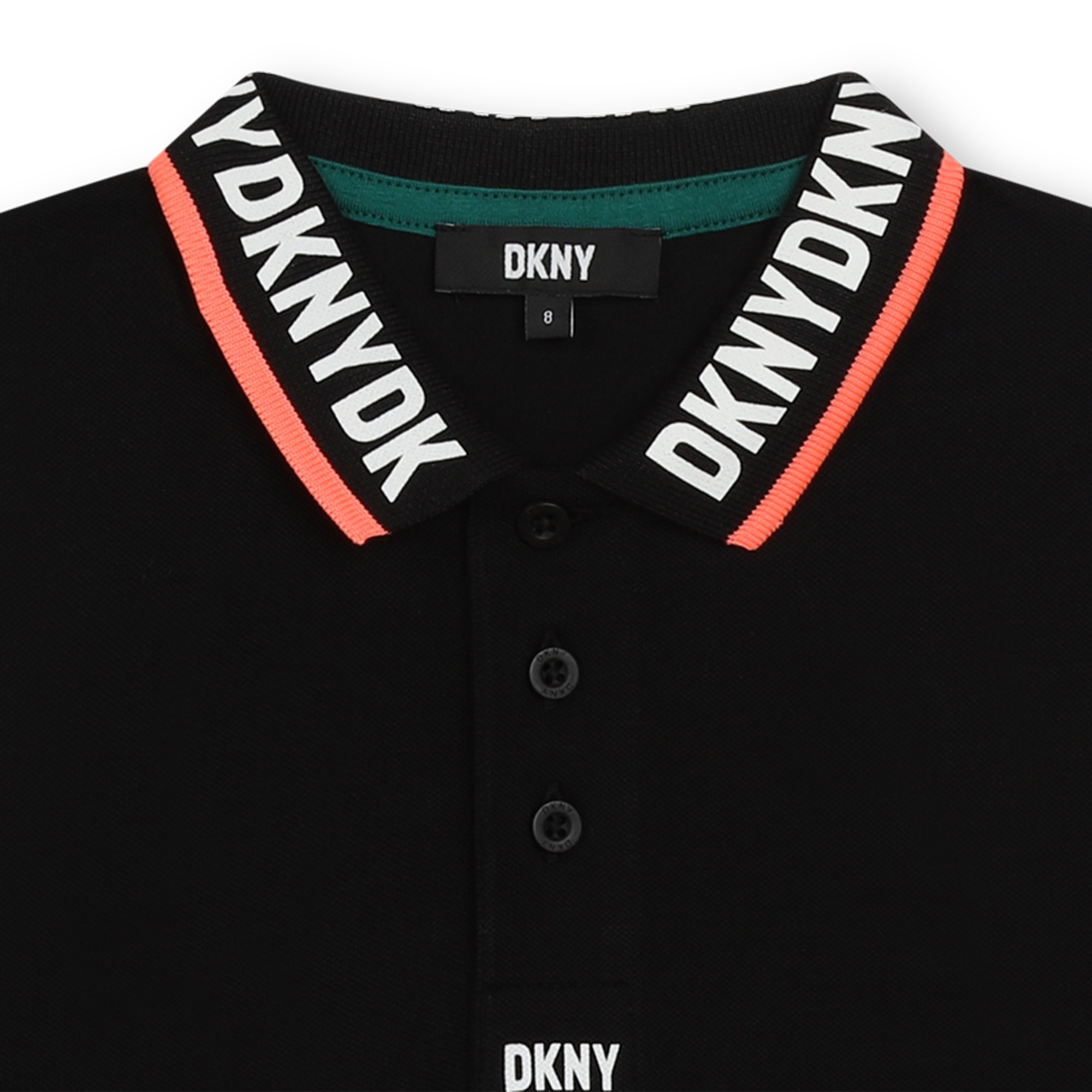 Katoenen polo met knopen DKNY Voor