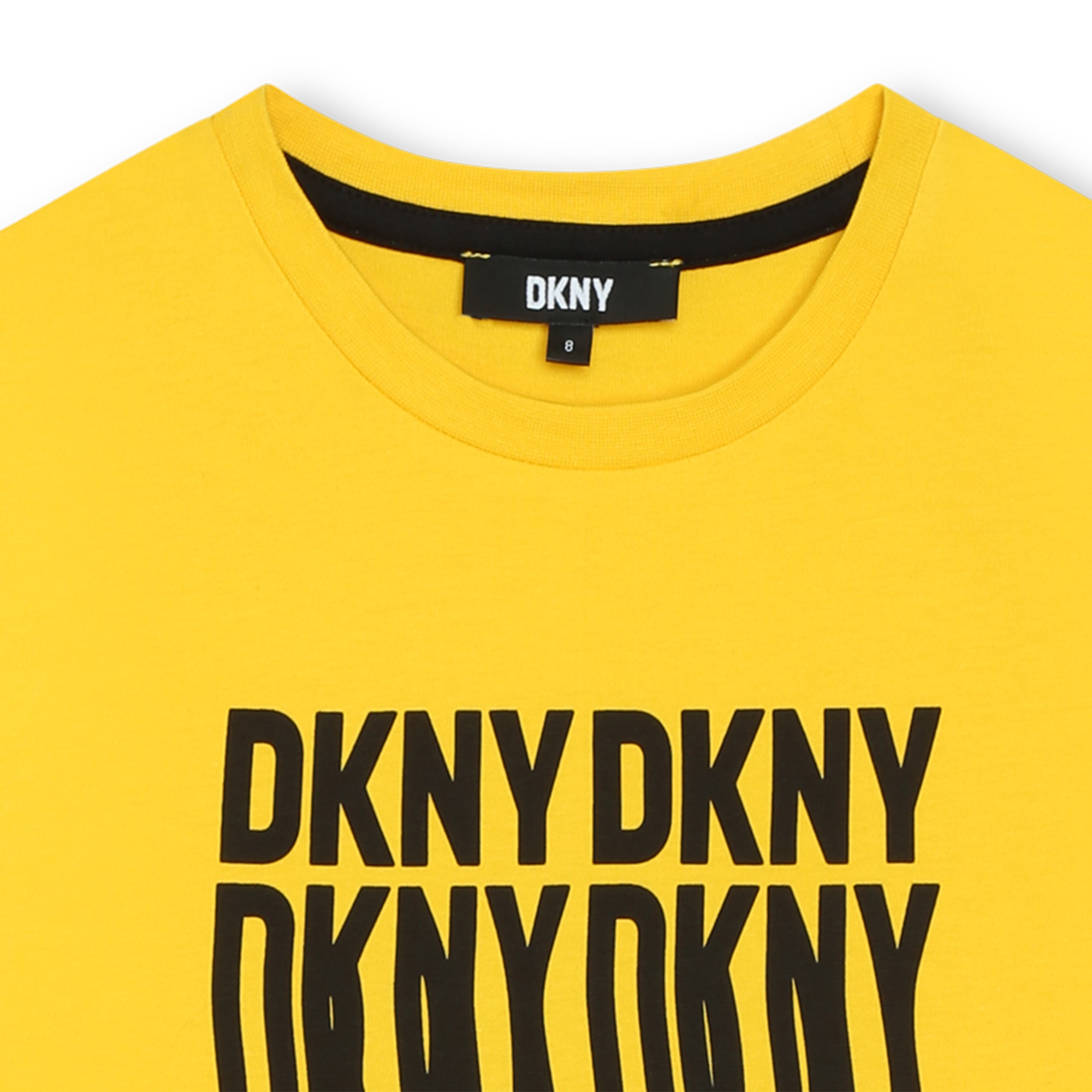 DKNY Printed cotton T-shirt boy yellow 