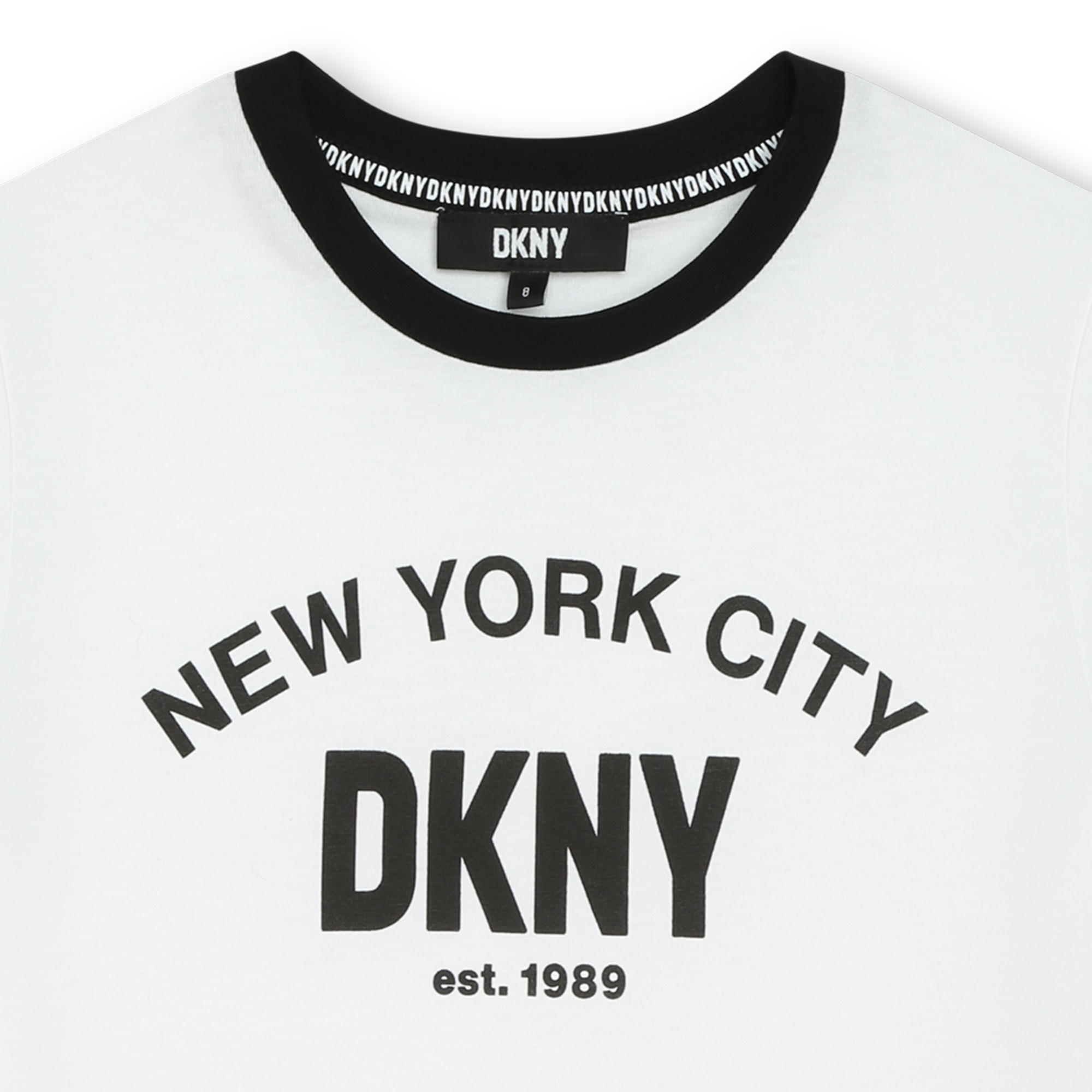 T-shirt bicolore en coton DKNY pour GARCON