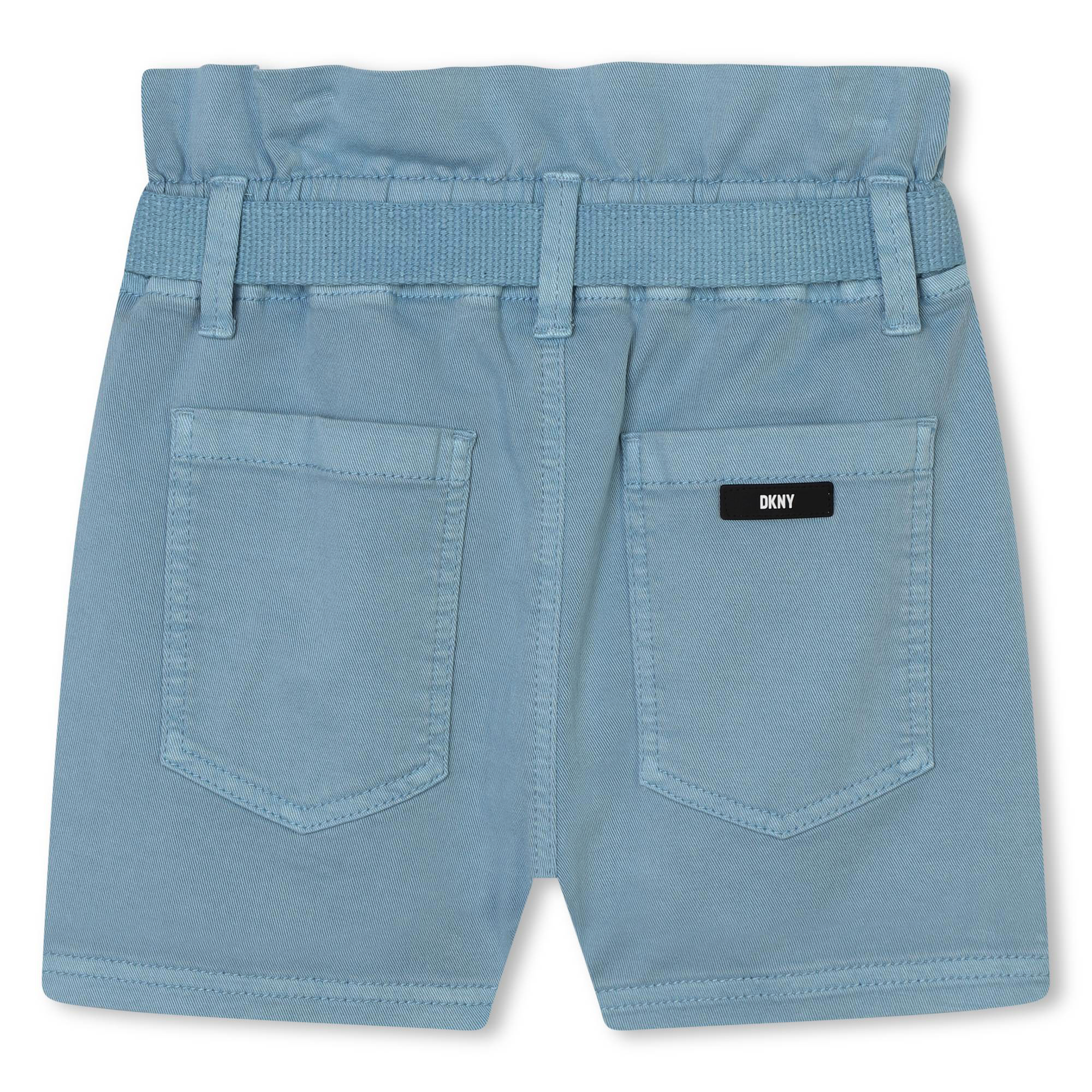 Cotton shorts with belt DKNY for GIRL