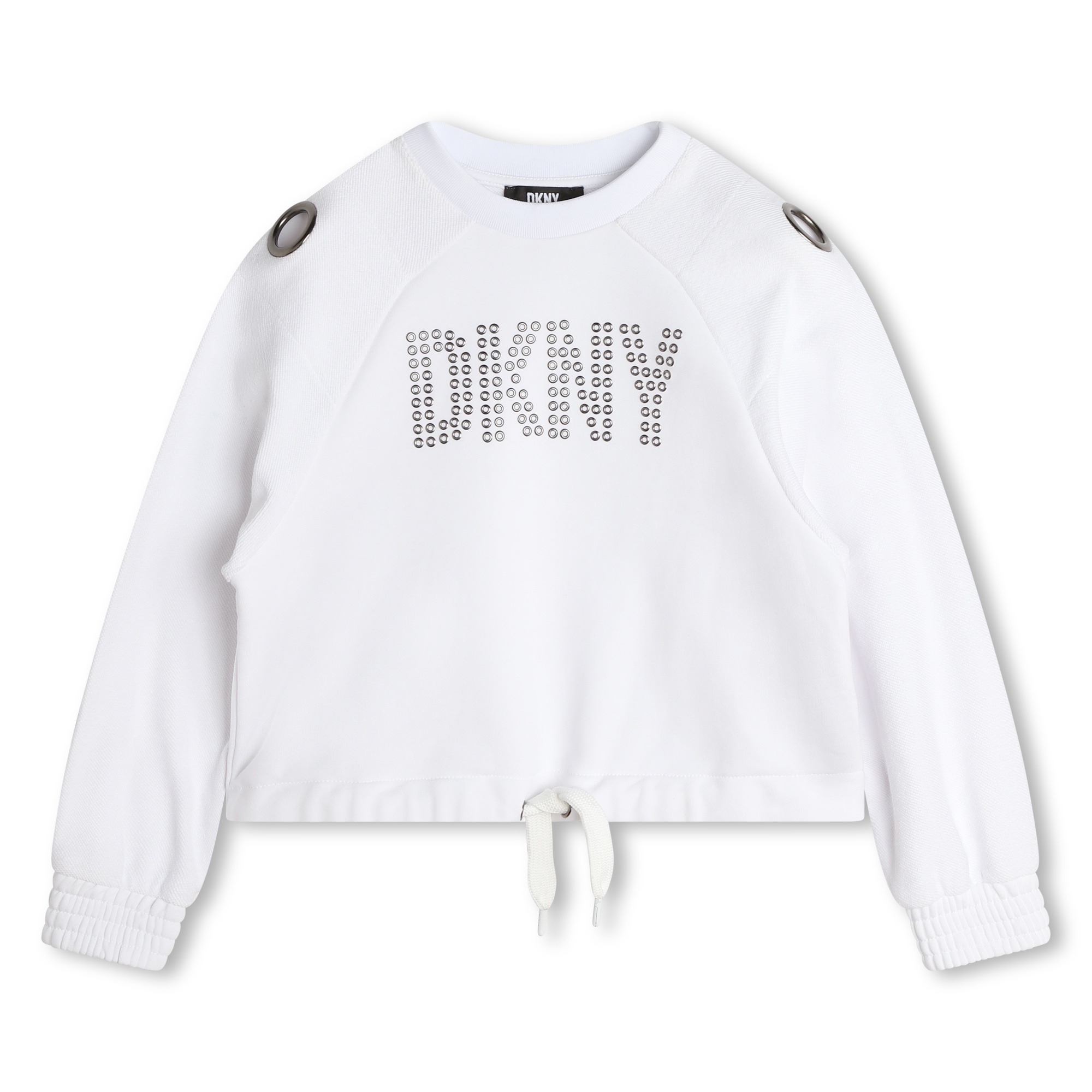 DKNY Sport Women's Crew Neck Sweatshirt Pullover White Black Logo