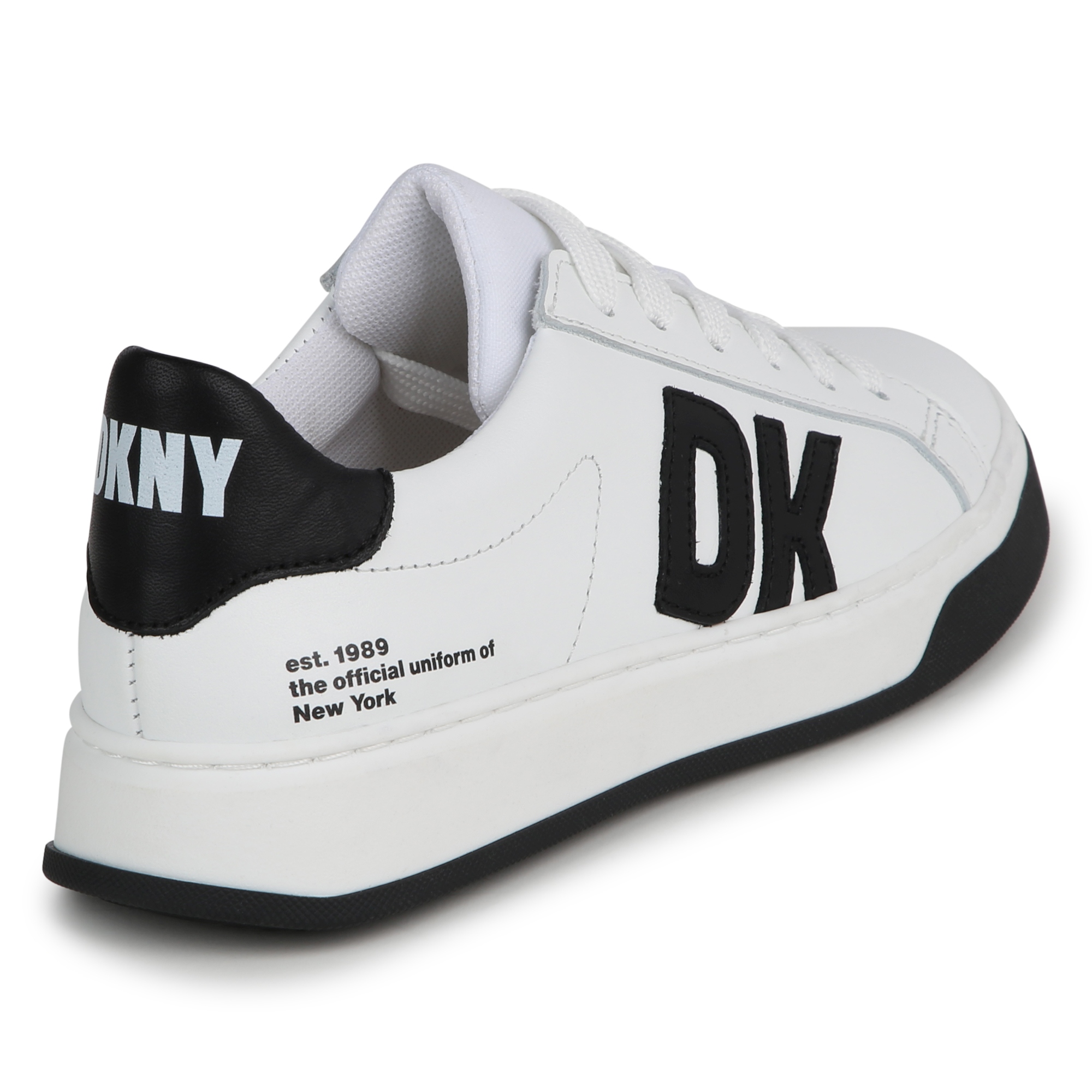 Leather lace-up trainers DKNY for UNISEX