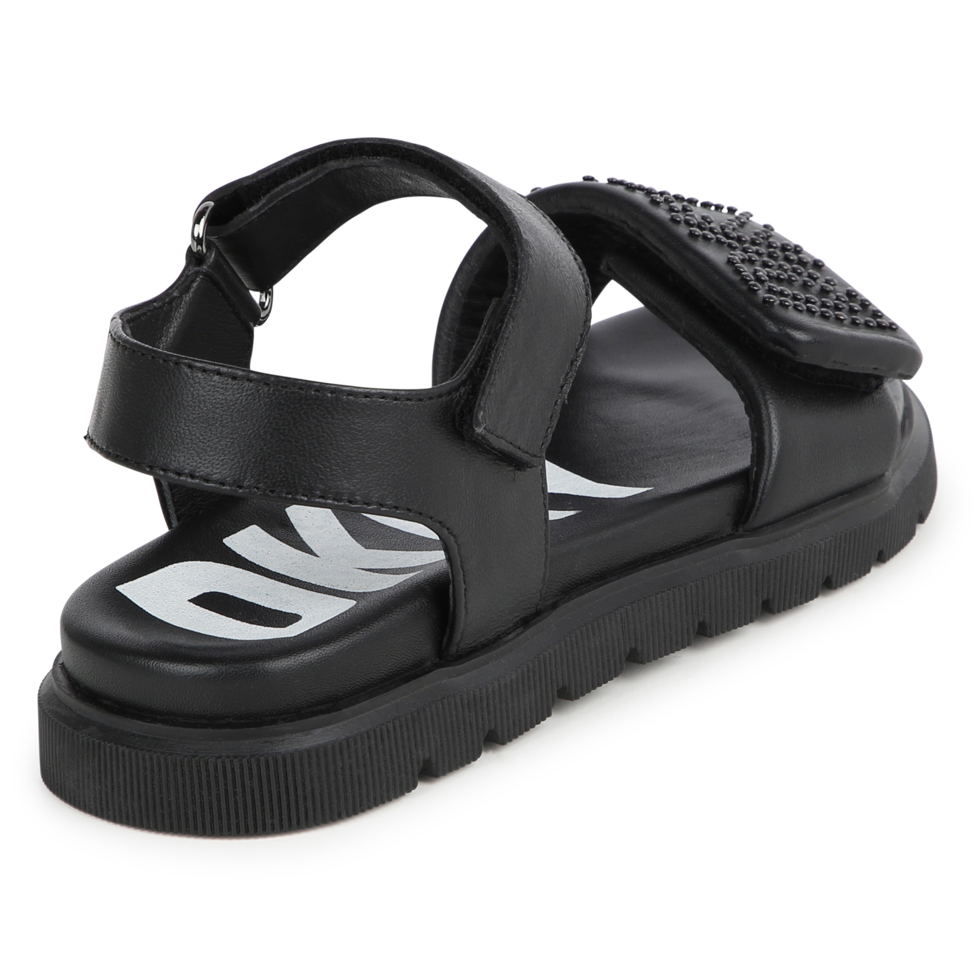 Hook-and-loop leather sandals DKNY for GIRL