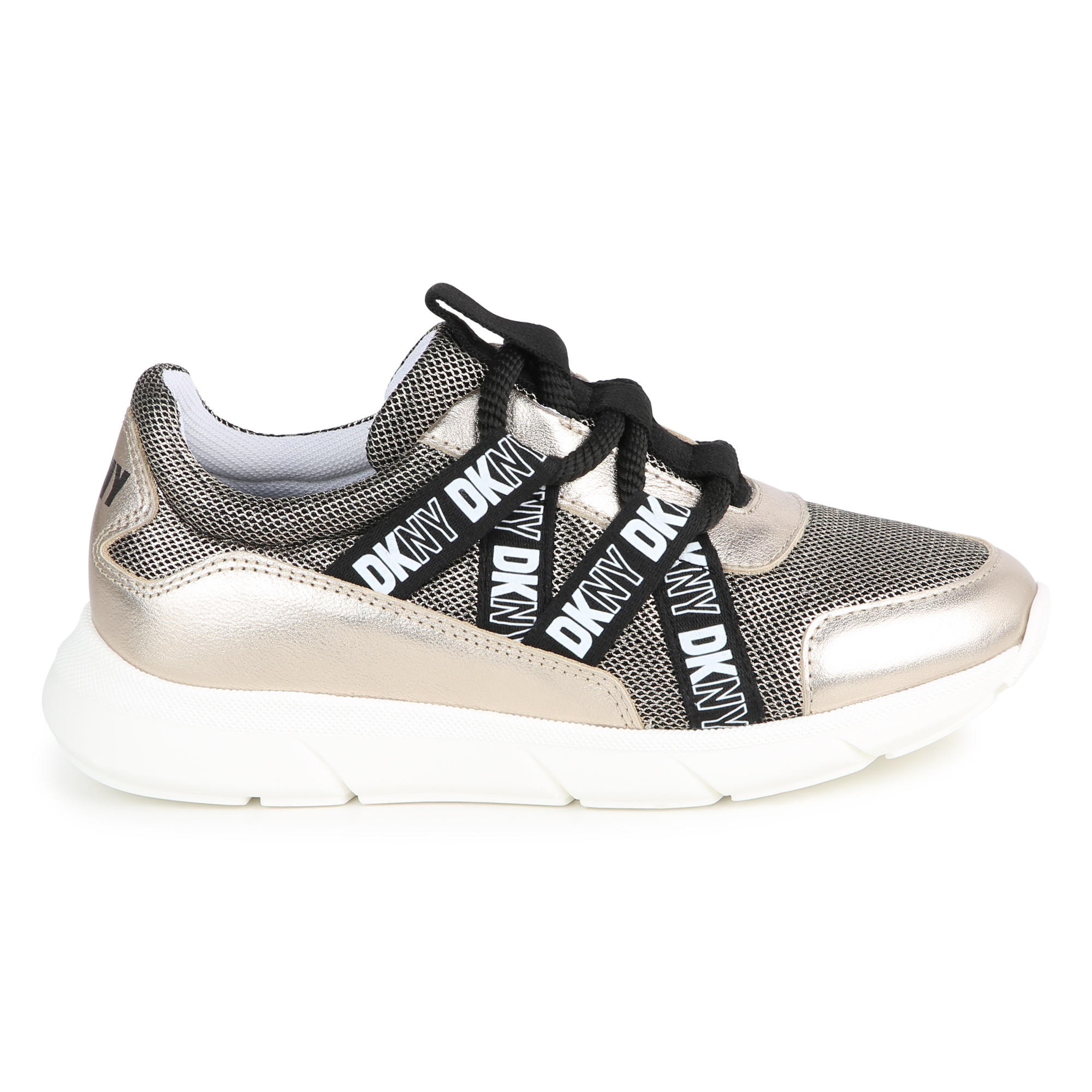 Sneakers in pelle e mesh DKNY Per BAMBINA