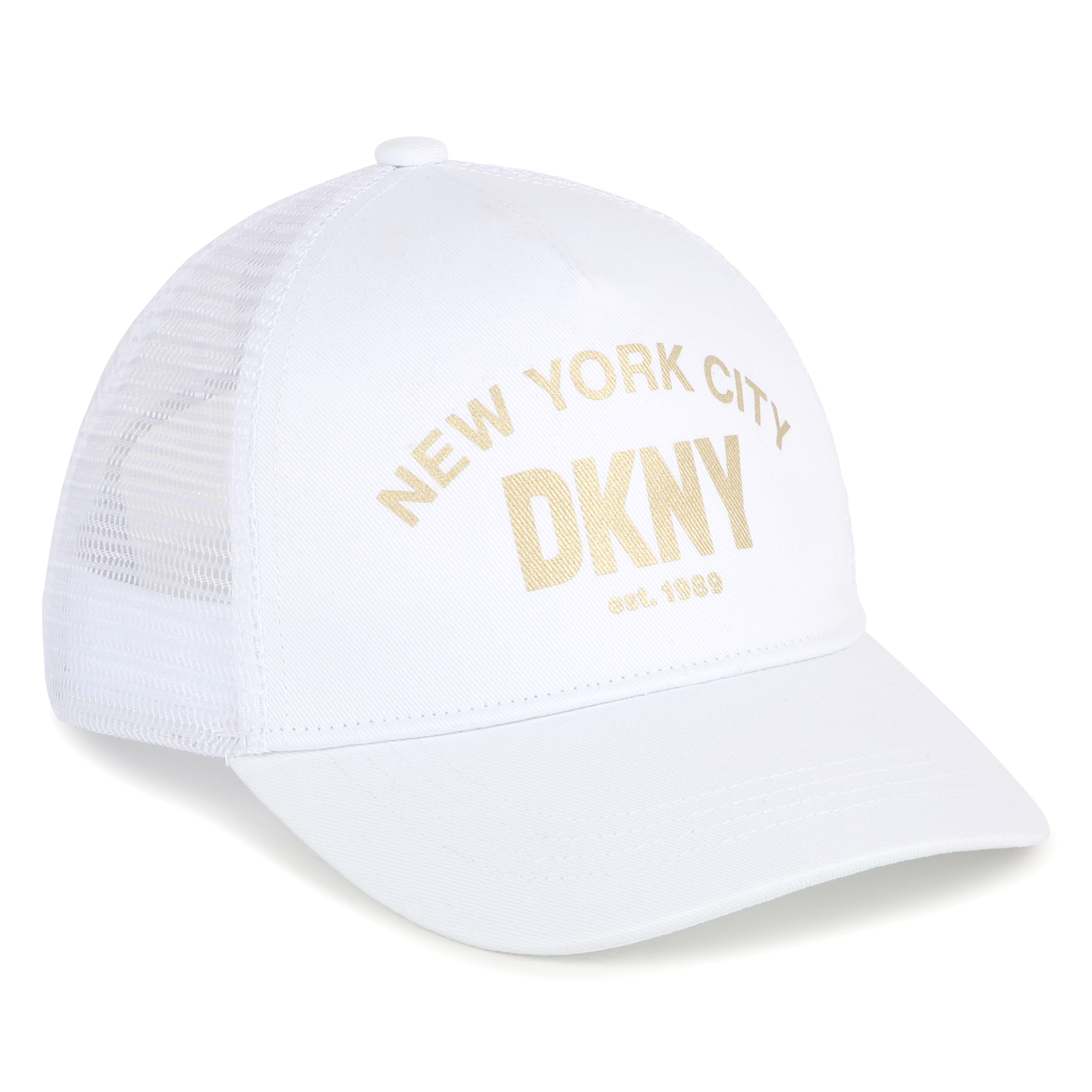 Bi-material cap with logo DKNY for GIRL