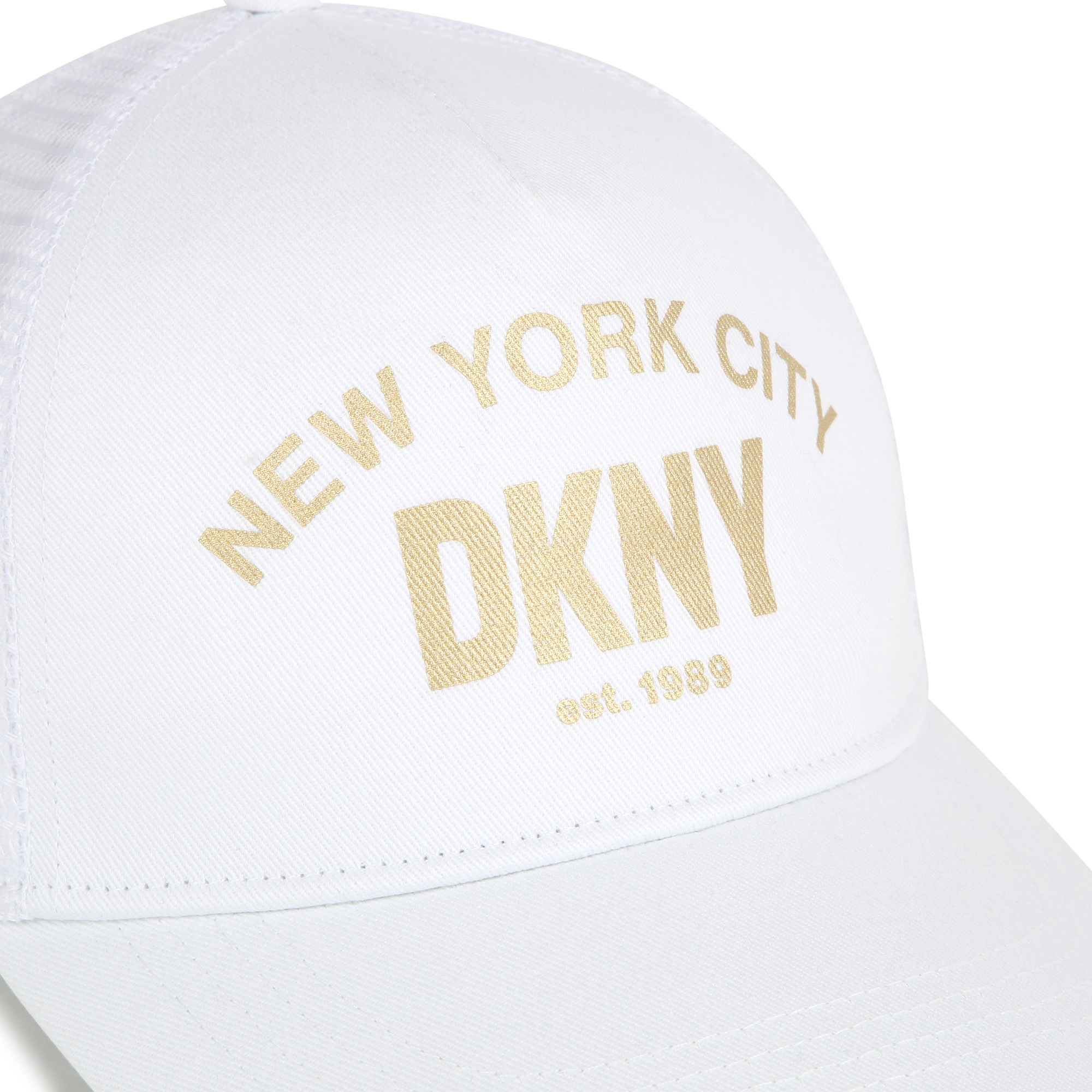 Bi-material cap with logo DKNY for GIRL