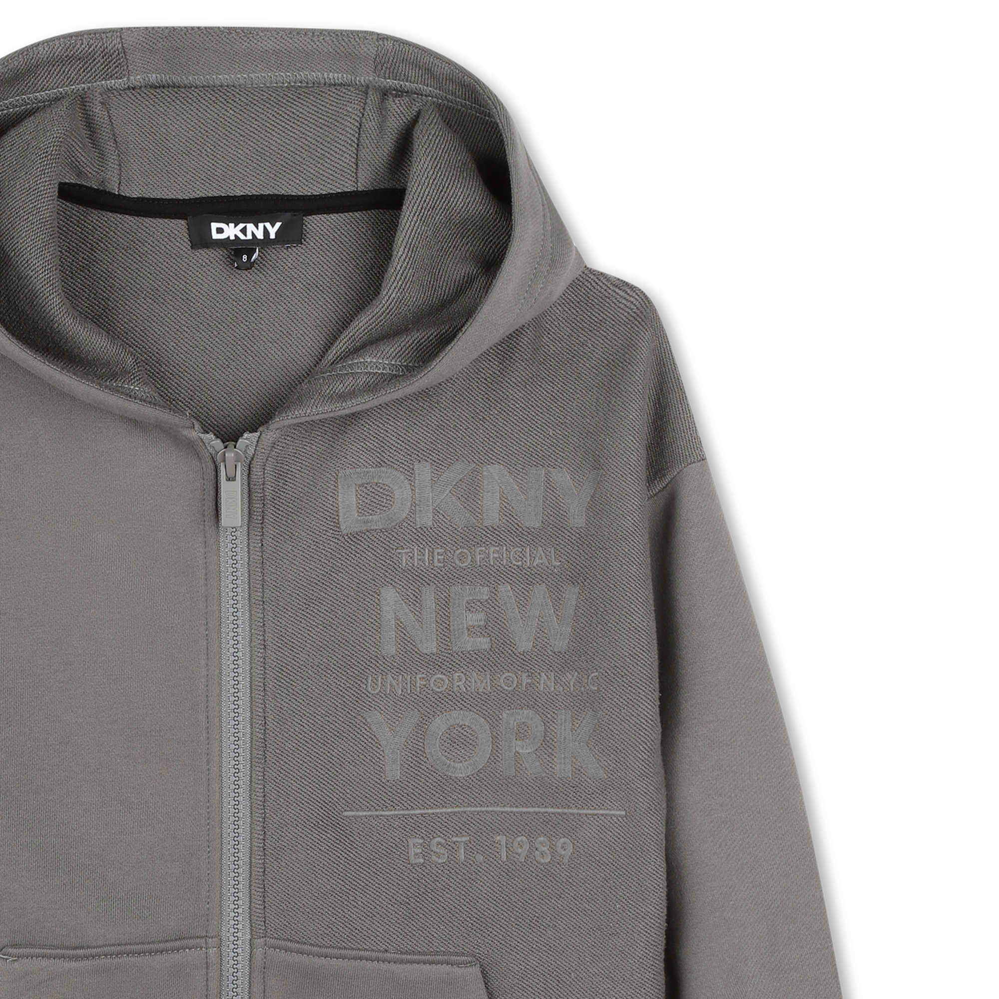 Chaqueta de muletón de algodón DKNY para NIÑO