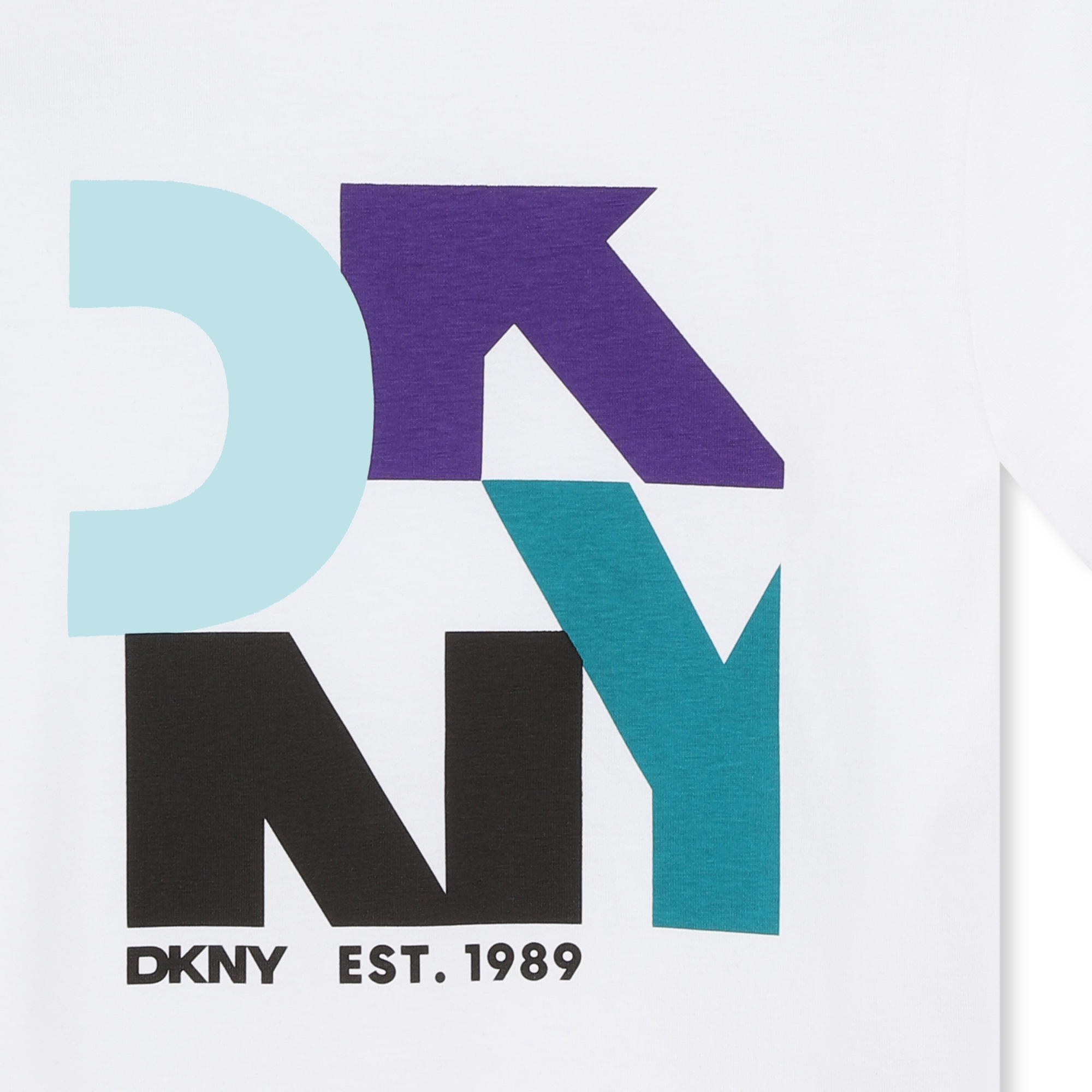 Katoenen T-shirt korte mouwen DKNY Voor