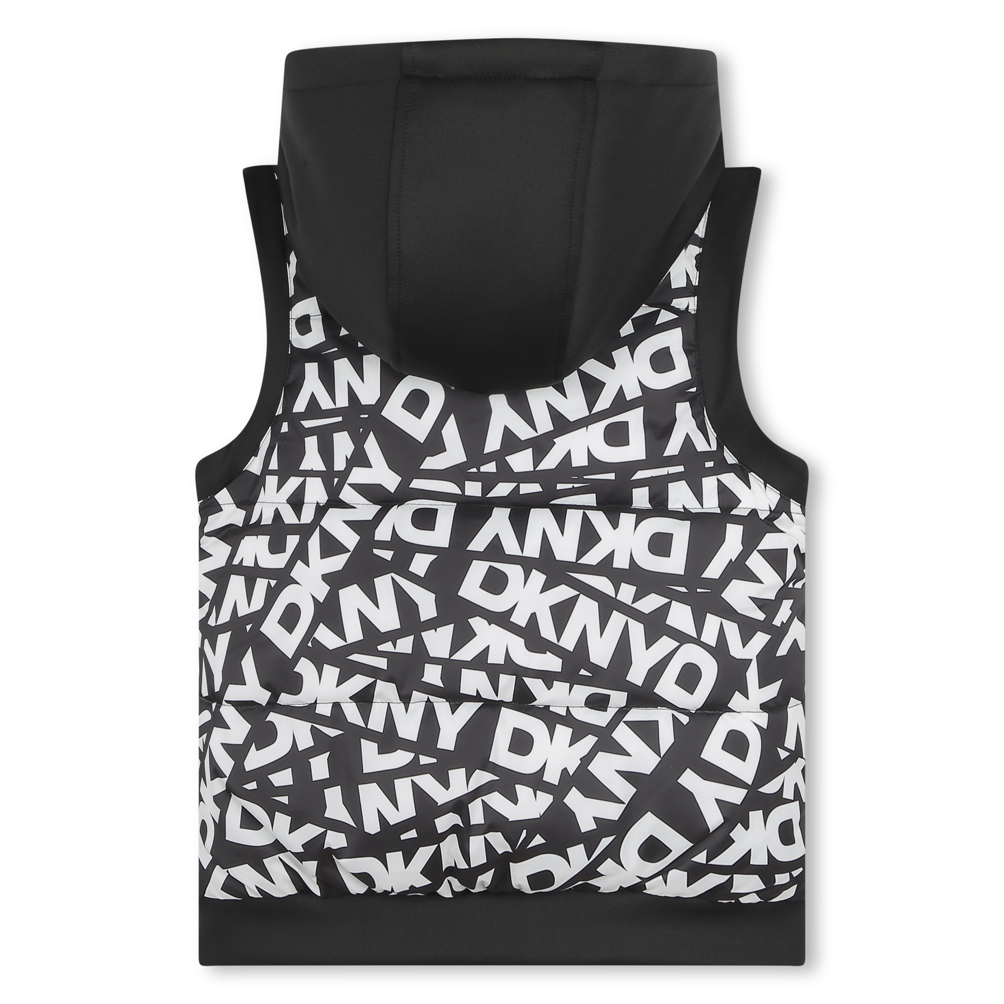 Hooded sleeveless puffer DKNY for UNISEX