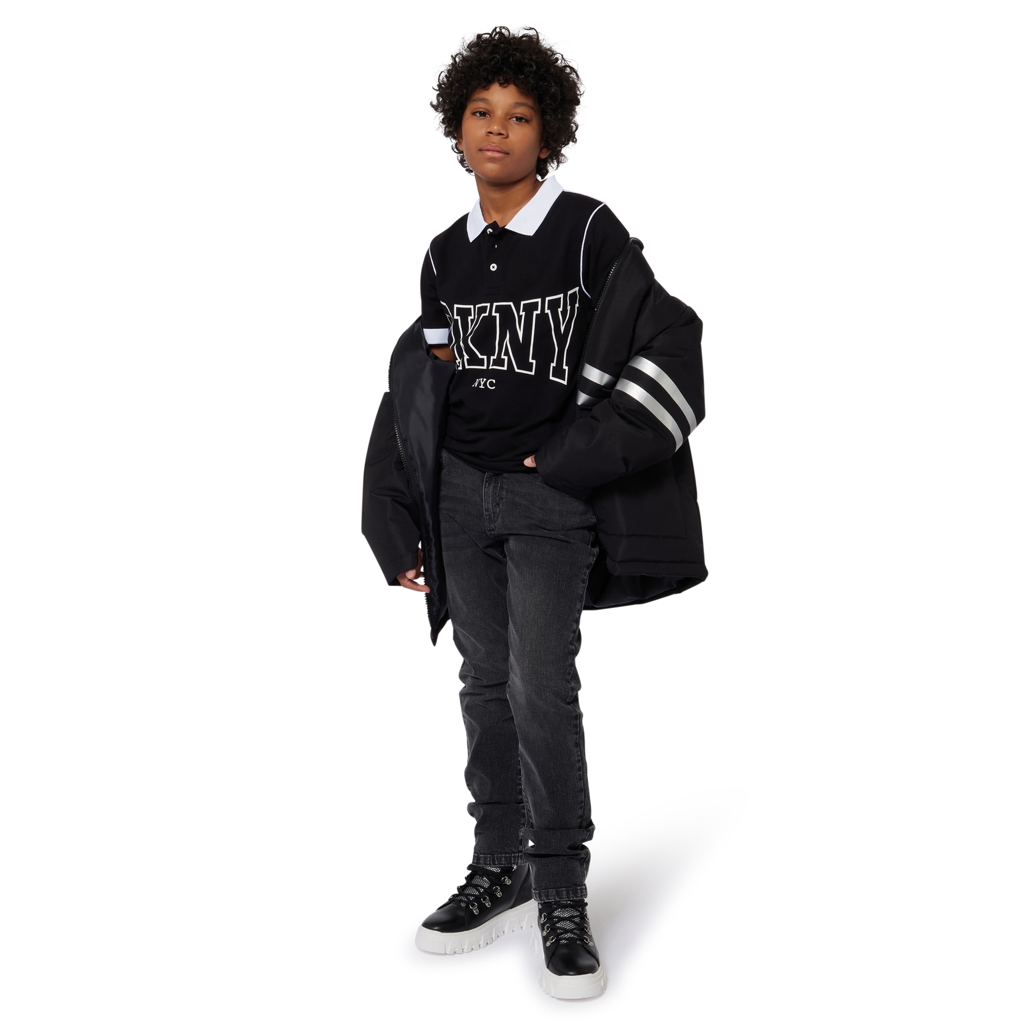 Water-repellent hooded parka DKNY for UNISEX