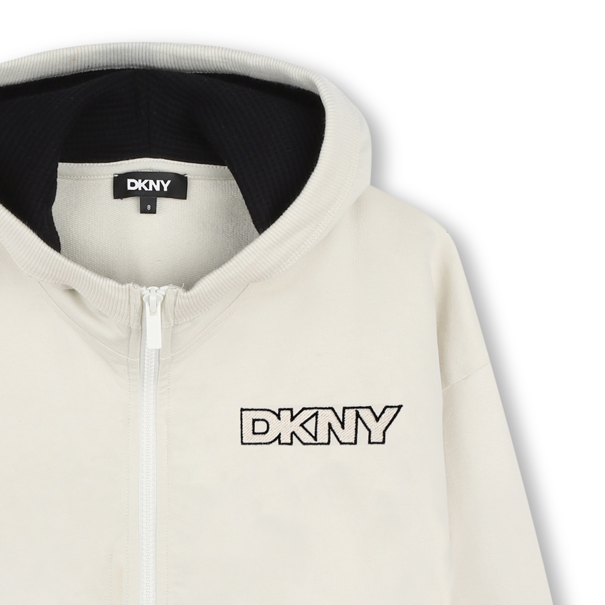 Hooded fleece cardigan DKNY for UNISEX