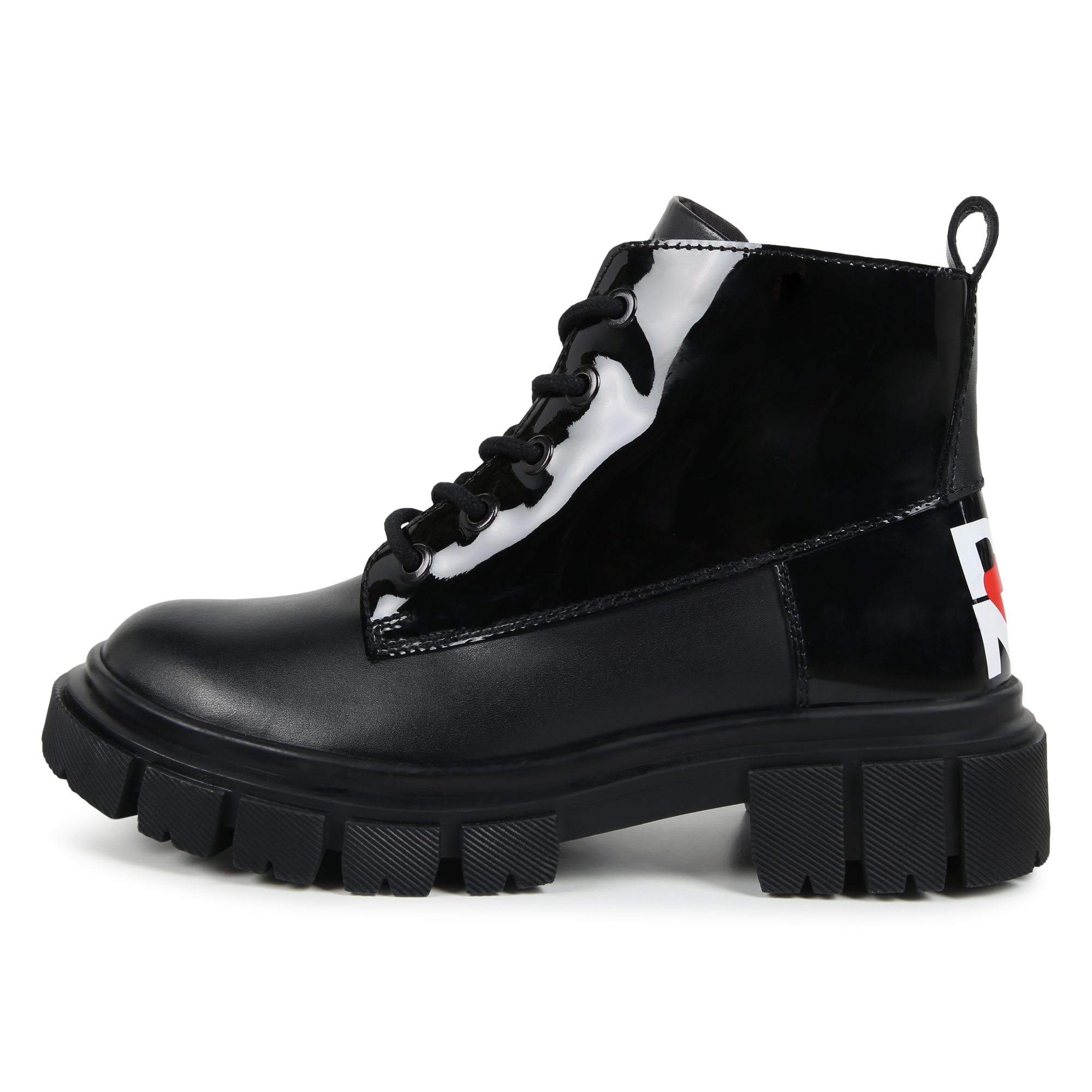 Bottines zippées en cuir DKNY pour FILLE