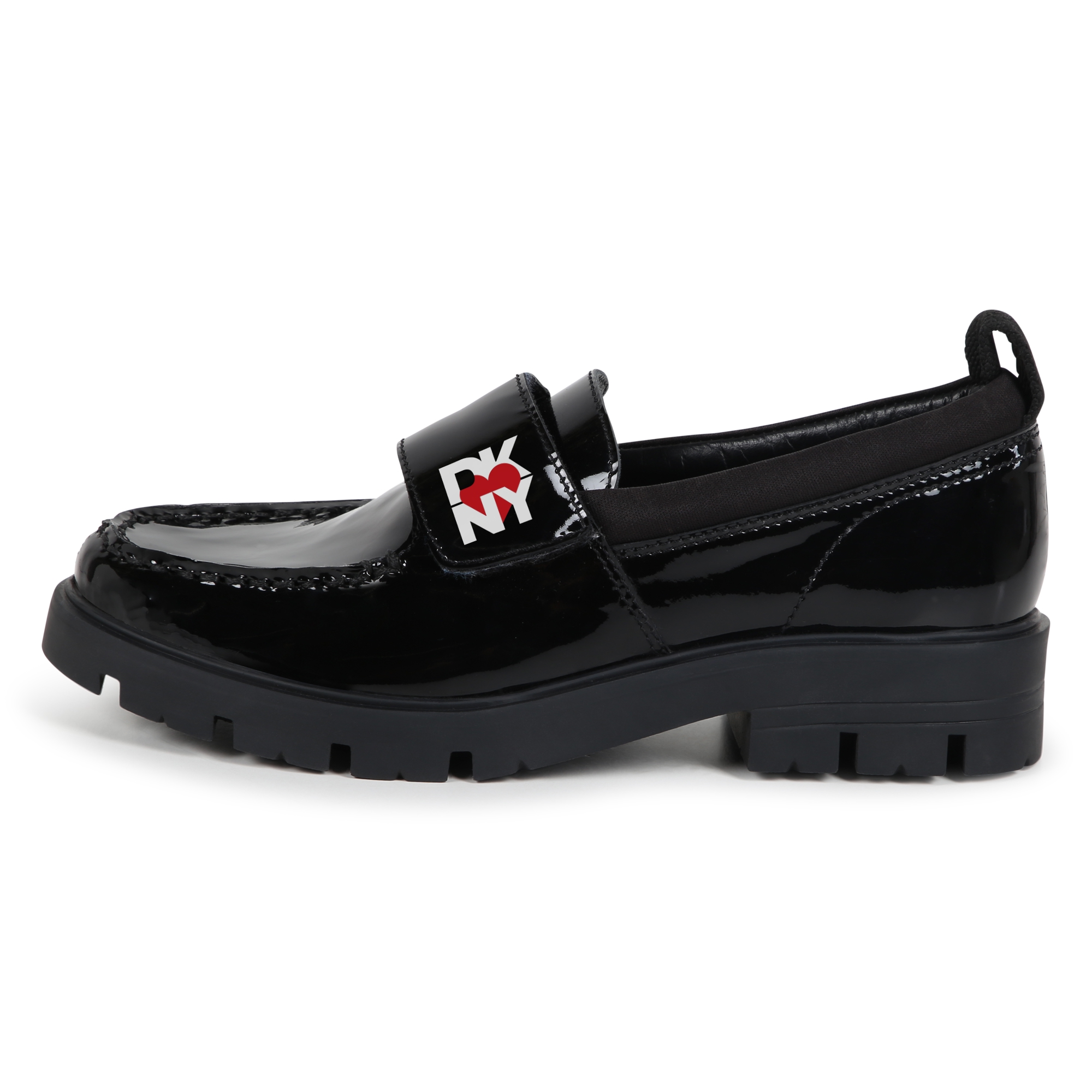 Hook-and-loop leather loafers DKNY for GIRL