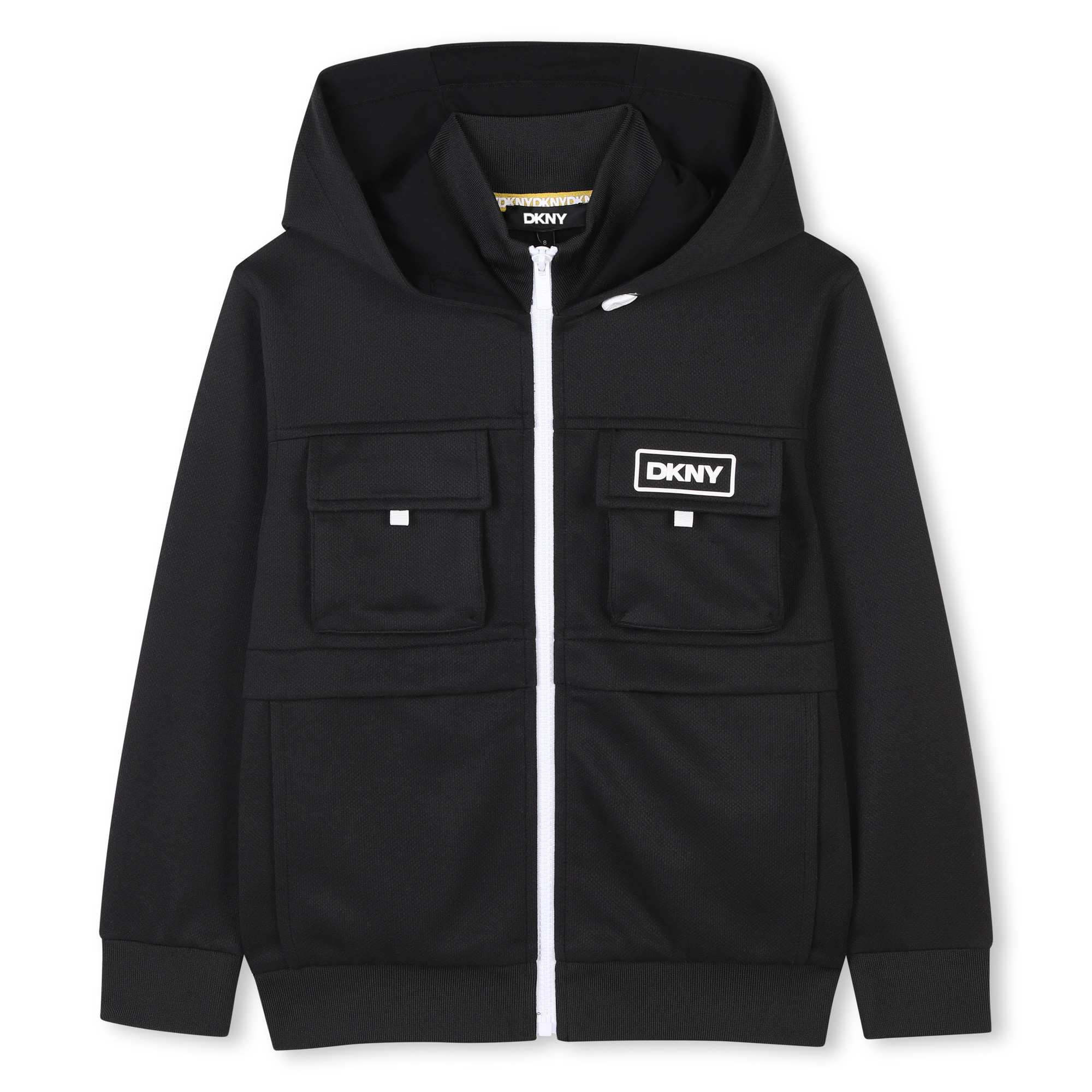 Zip-up hooded cardigan DKNY for UNISEX