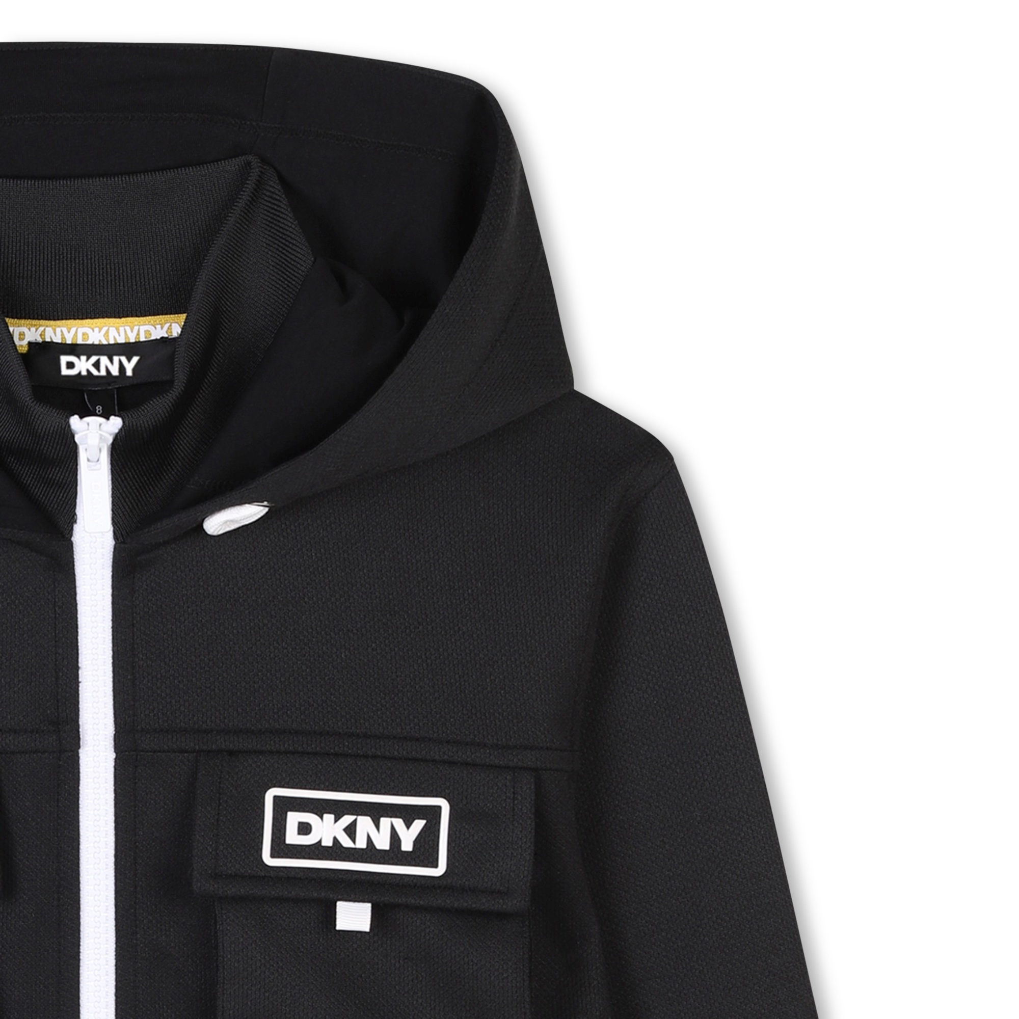 Zip-up hooded cardigan DKNY for UNISEX