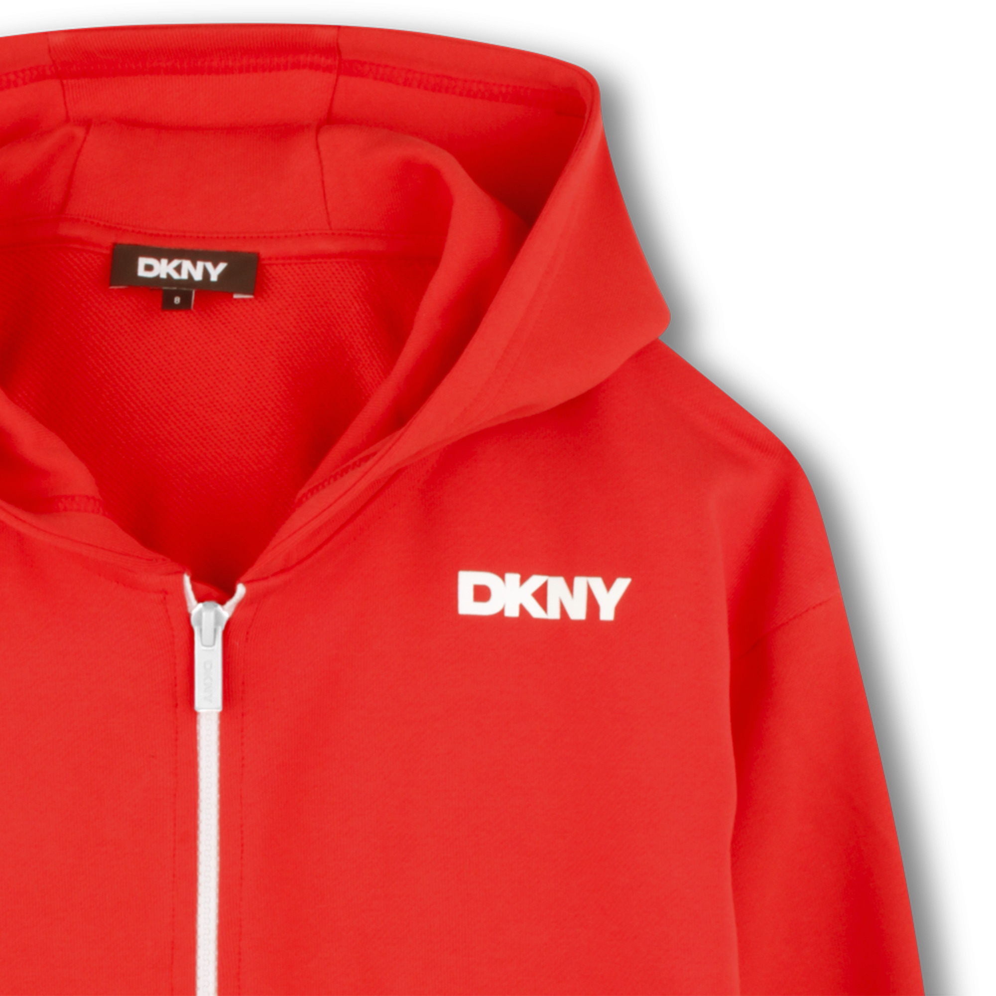 Cardigan à capuche en molleton DKNY pour GARCON