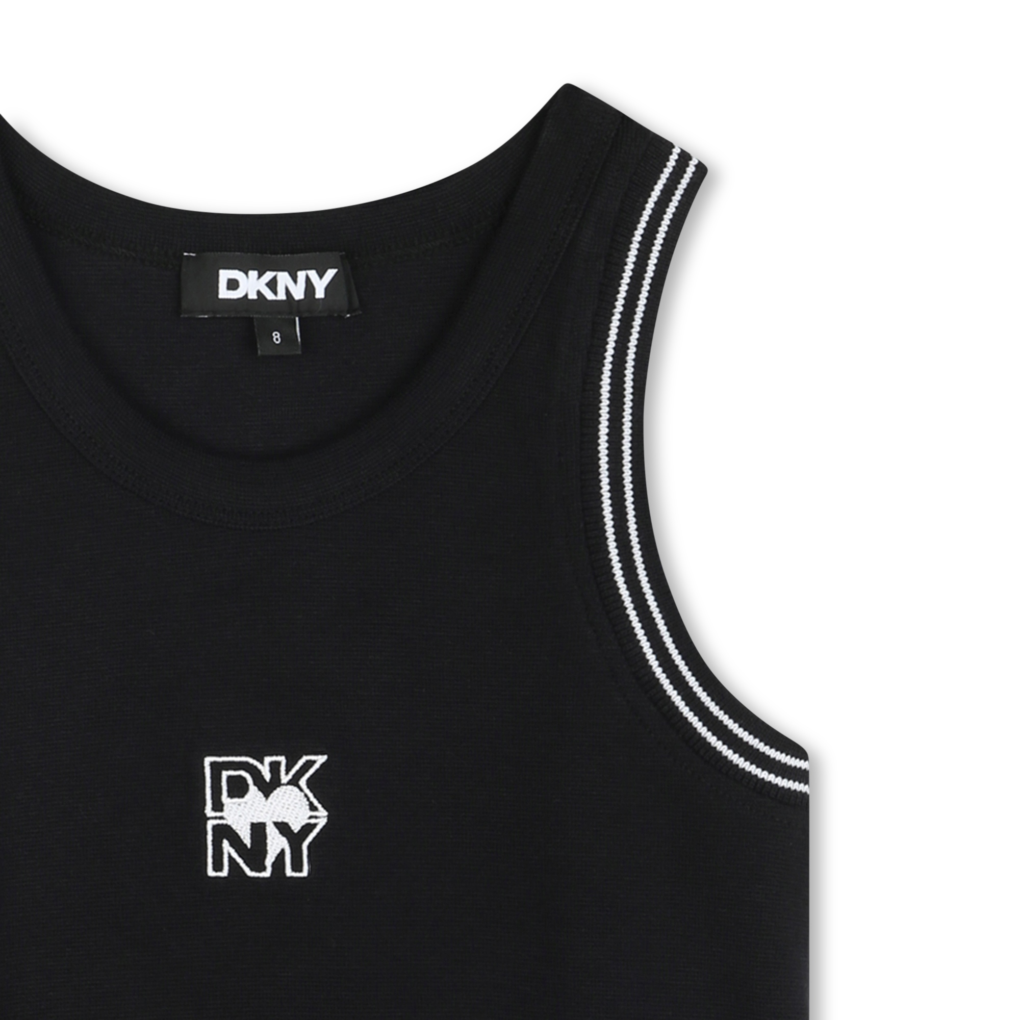 Débardeur à côtes et broderie DKNY pour FILLE