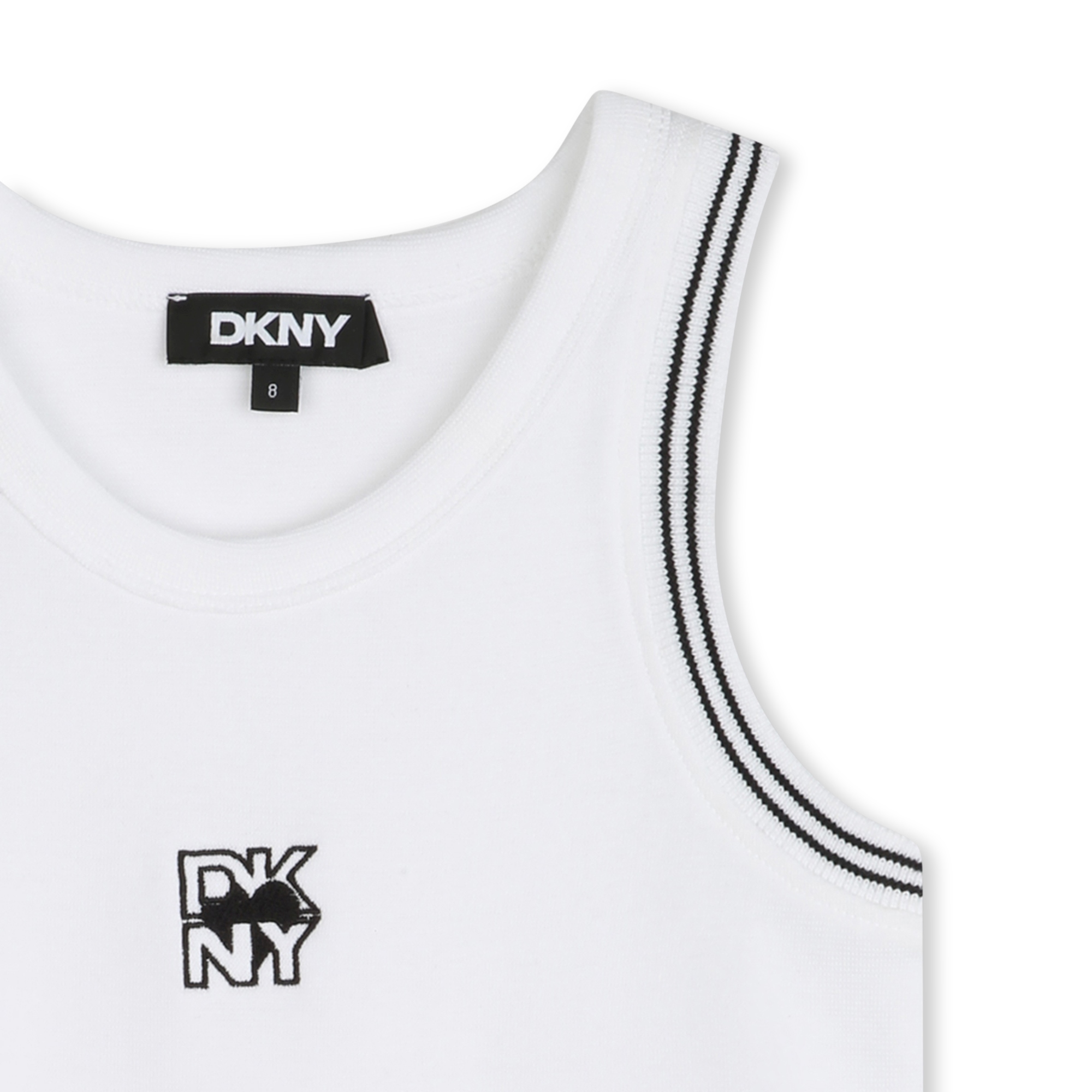 Débardeur à côtes et broderie DKNY pour FILLE