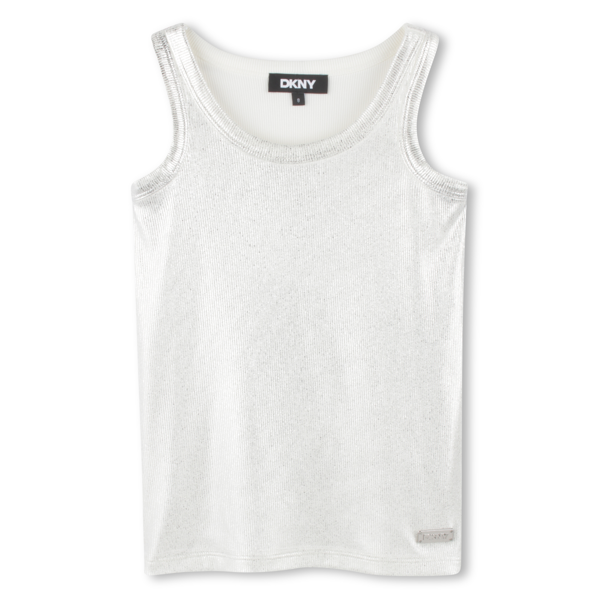 Singlet in 2x2 ribstof DKNY Voor